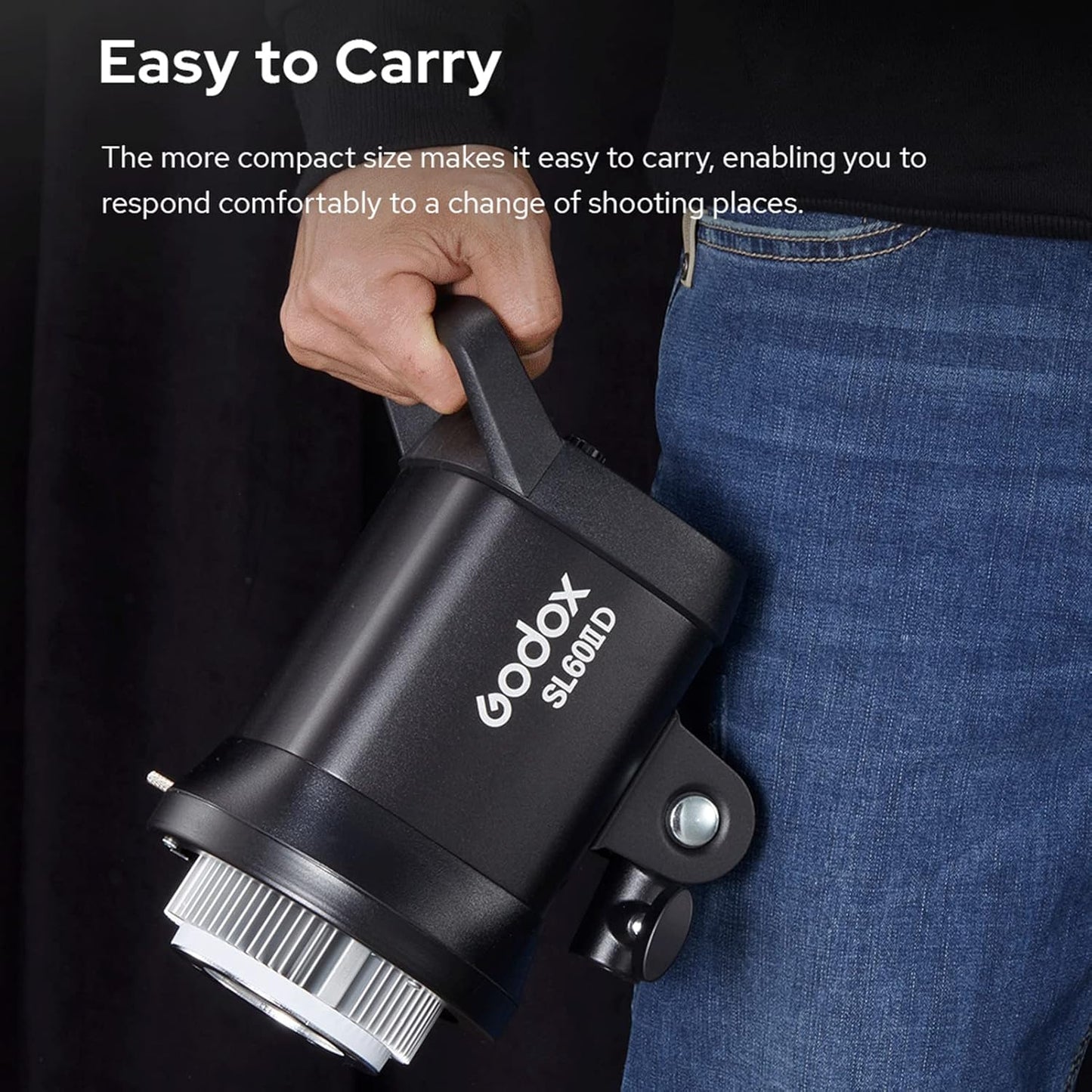 Godox SL60IID Portable Studio LED Video Light 70W Photography Fill Light 5600K±200K Built-in 8 FX Lighting Effects Bowens Mount APP/2.4G Wireless/On-Board Control for Home Studio