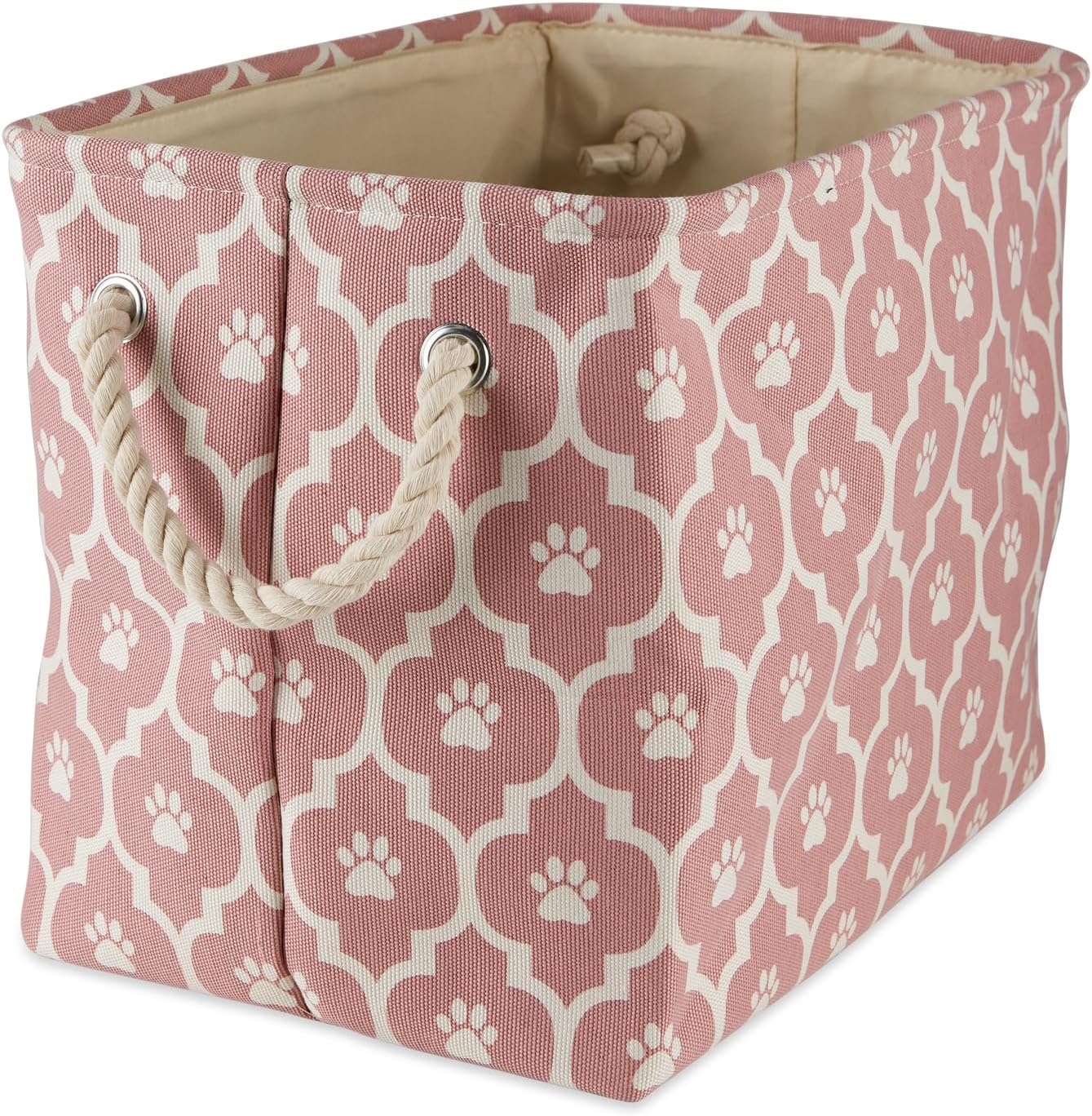 DII Bone Dry RoundSmall Pet Toy and Accessory Storage Bin, 12"(Dia) x9(H), Collapsible Organizer Storage Basket for Home Decor, Pet Toy, Blankets, Leashes and Food-Gray Stripes