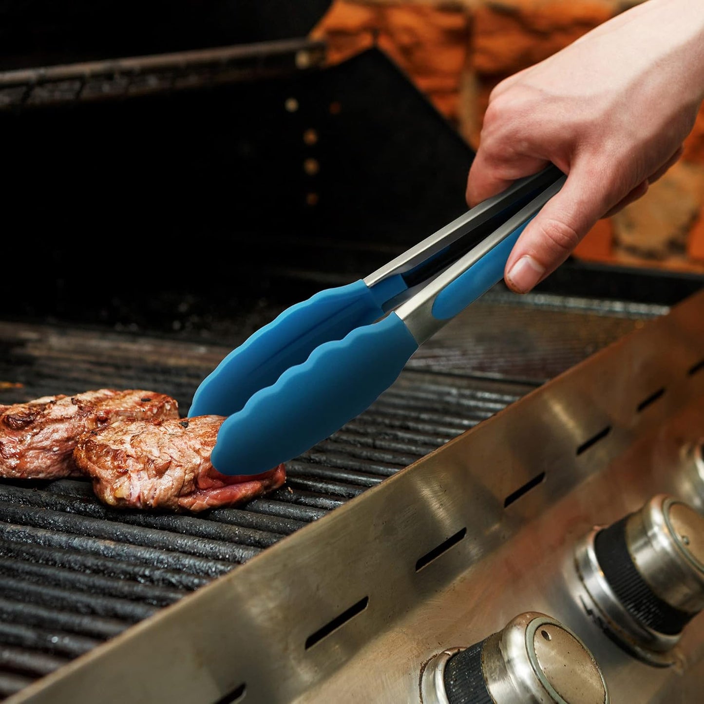 Purilite Select Silicone & Stainless Steel Kitchen Tongs