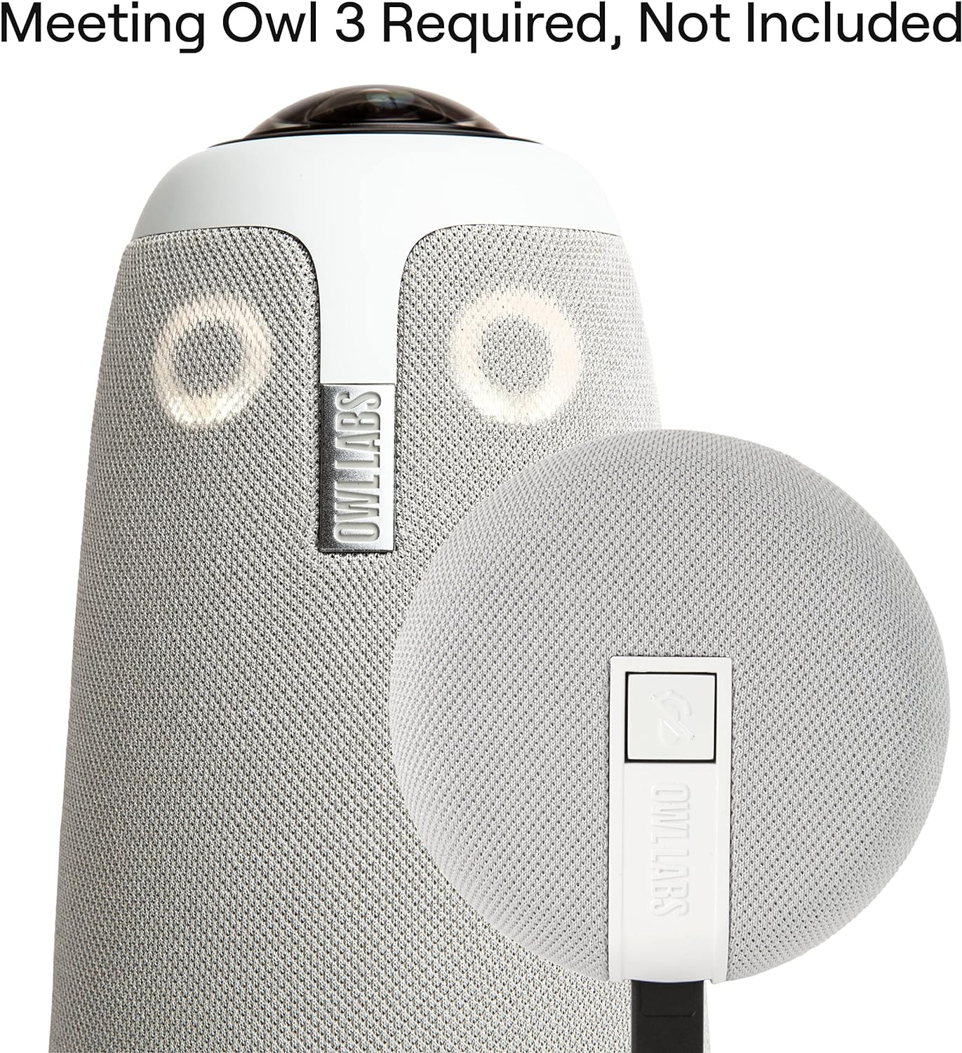 Owl Labs Expansion Mic for Meeting Owl 3 - Extend Audio Reach in Larger Spaces by 8 feet (2.5 Meters) in The Direction of The mic., Grey (EXM100-1000)