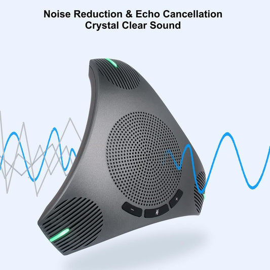 Conference Speaker and Microphone, 360° Omnidirectional Microphone with USB Hub, Noise Reduction/Echo Cancellation USB Speakerphone for 8-10 People Business Conference, Home Office - PuriLite