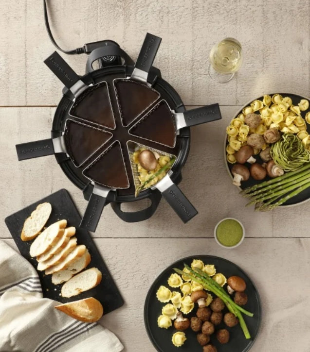 Fondussimo Electric Fondue Set with 6 Perforated Baskets