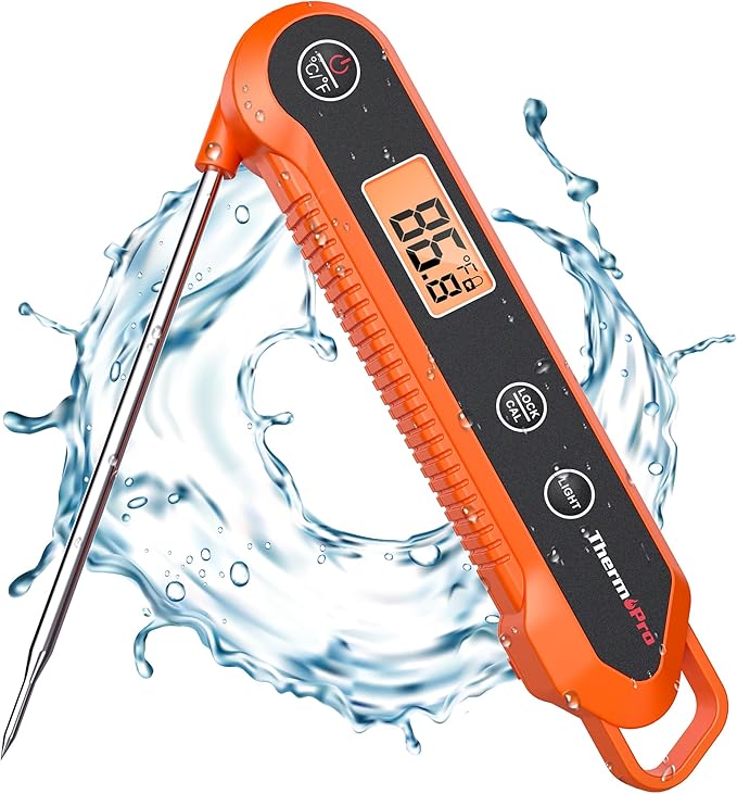 ThermoPro Waterproof Digital Instant Read Meat Thermometer Kitchen Cooking Food Thermometer with Backlight Steak Oil Fry Candy Thermometer