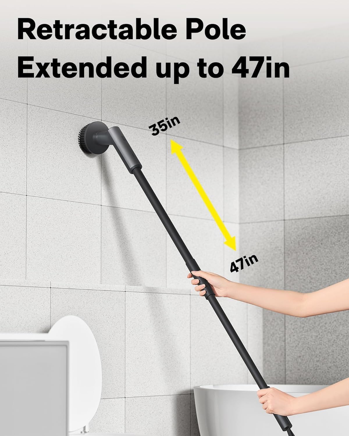 HOTO 3PCS Brush Heads for Electric Spin Scrubber