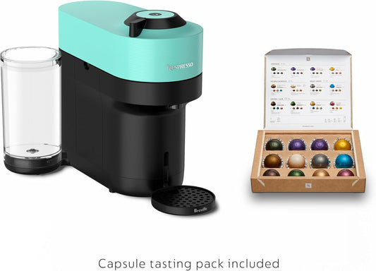 Nespresso Vertuo Pop+ Coffee and Espresso Machine by Breville - Aqua Mint - PuriLite