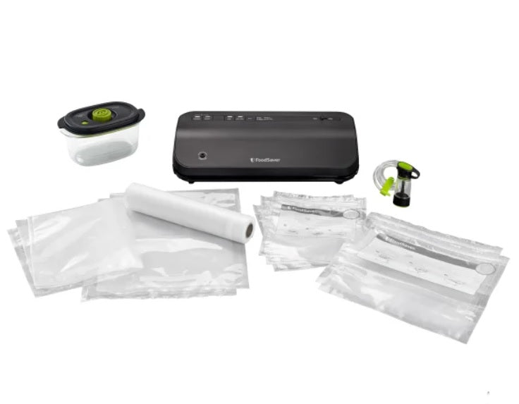 FoodSaver Vacuum Sealer Kit with Bags, Rolls and Marinate Container