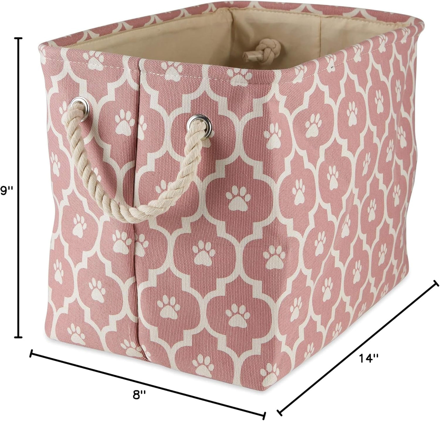 DII Bone Dry RoundSmall Pet Toy and Accessory Storage Bin, 12"(Dia) x9(H), Collapsible Organizer Storage Basket for Home Decor, Pet Toy, Blankets, Leashes and Food-Gray Stripes