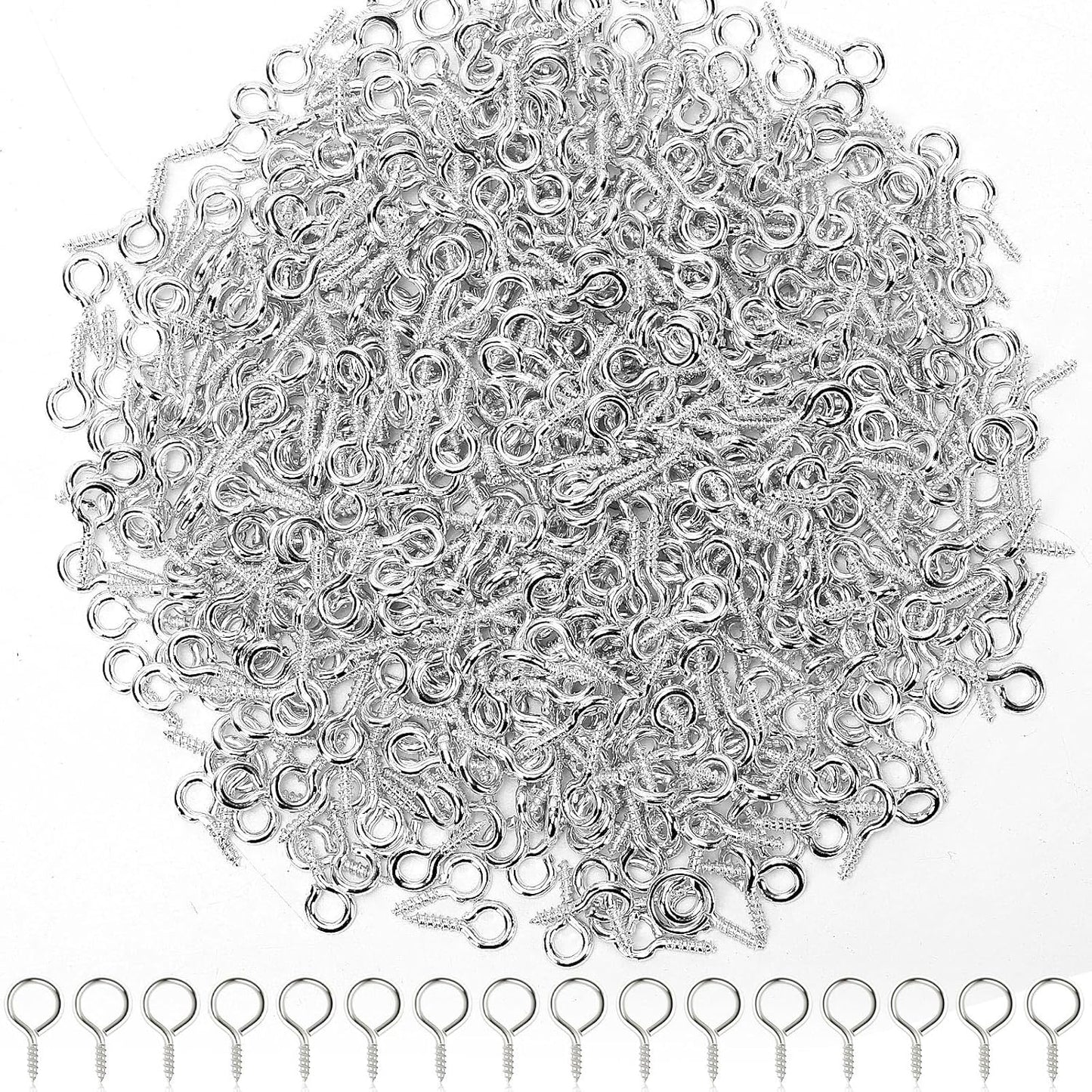 AUGSUN Eye Hooks, 12Pack 2.5 Inch Eye Hooks Heavy Duty 304 Stainless Steel Eye Screw,Screw Eyes Metal Screw Hooks Ring Screws Fasteners Hardware Tools