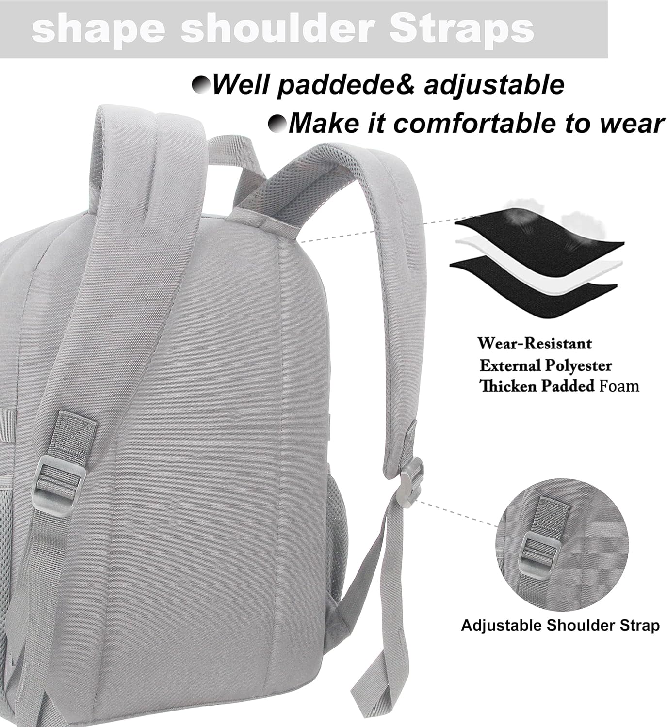 SUPACOOL Lightweight Casual Backpack for Men and Women, Large Backpack for School Boys and Girls