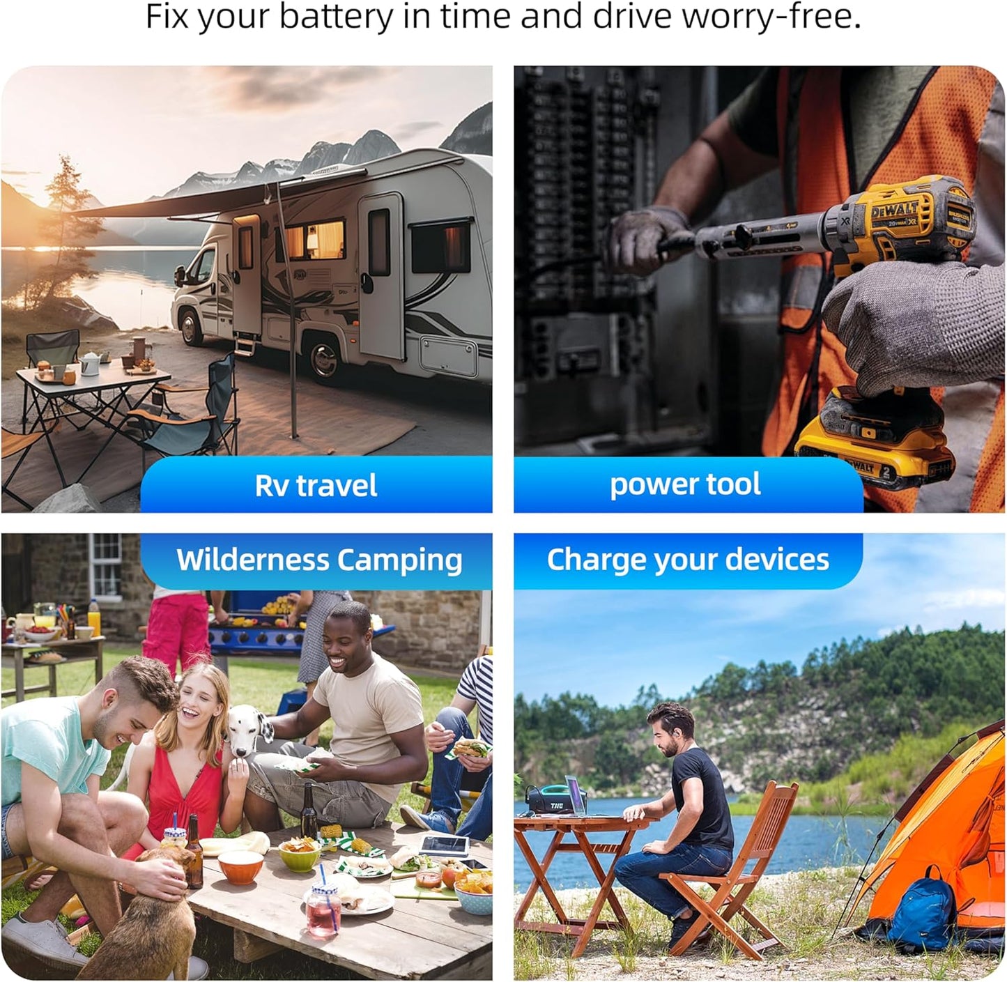 SUNWHEEL 4000W Pure Sine Wave Inverter, 12V DC to 110V/120V AC Power Inverter for RV、Microwave、Off Grid、Truck、Refrigerator、Air Conditioner with 4 AC outlets and LCD Display