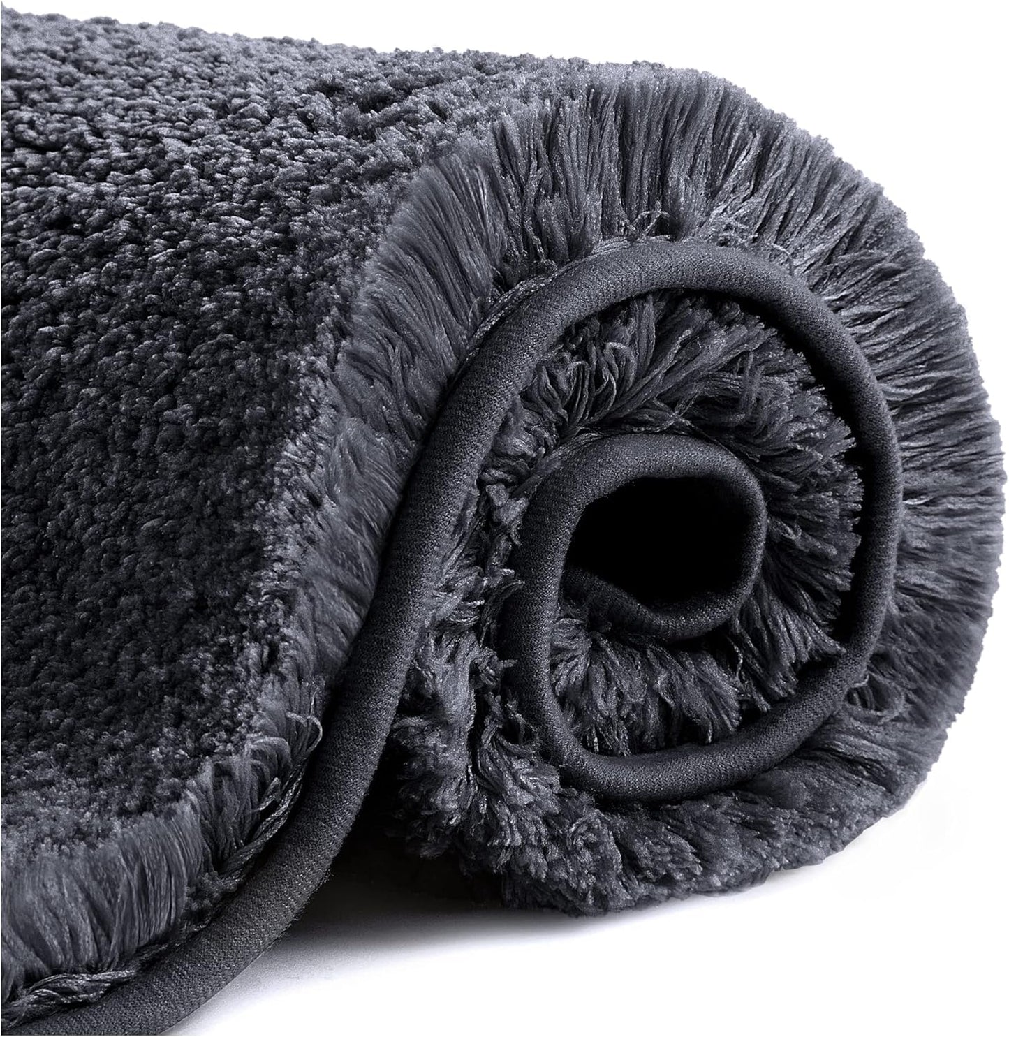 Bathroom Rugs Set 2 Pieces - Bath Rugs Ultra Soft Absorbent Non-Slip Fluffy Thick Microfiber Cozy Bath Mats Set for Tub Shower Bathroom Floors Accessories, 20"x32" & 16"x24" Set of 2 (Beige)