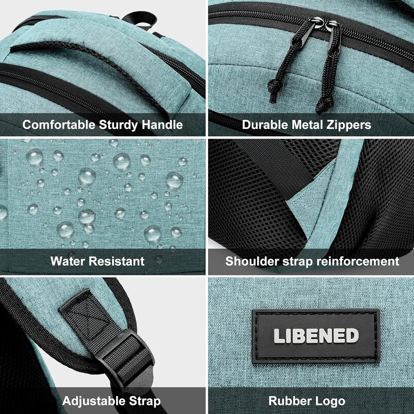 School backpack for Teen Boys, Backpack for Men,15.6 inch Laptop Backpack with USB Charging Port, Large Computer Bookbag with Compartments, Ergonomic Straps, Black
