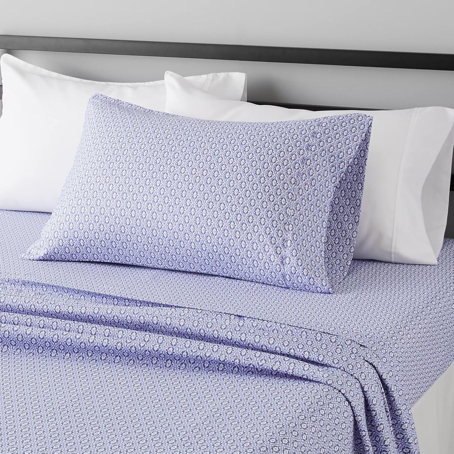 Amazon Basics Lightweight, Breathable Microfiber 4-Piece Bed Sheet Set with 14-Inch Deep Pockets, Full, Blush Pink, Solid