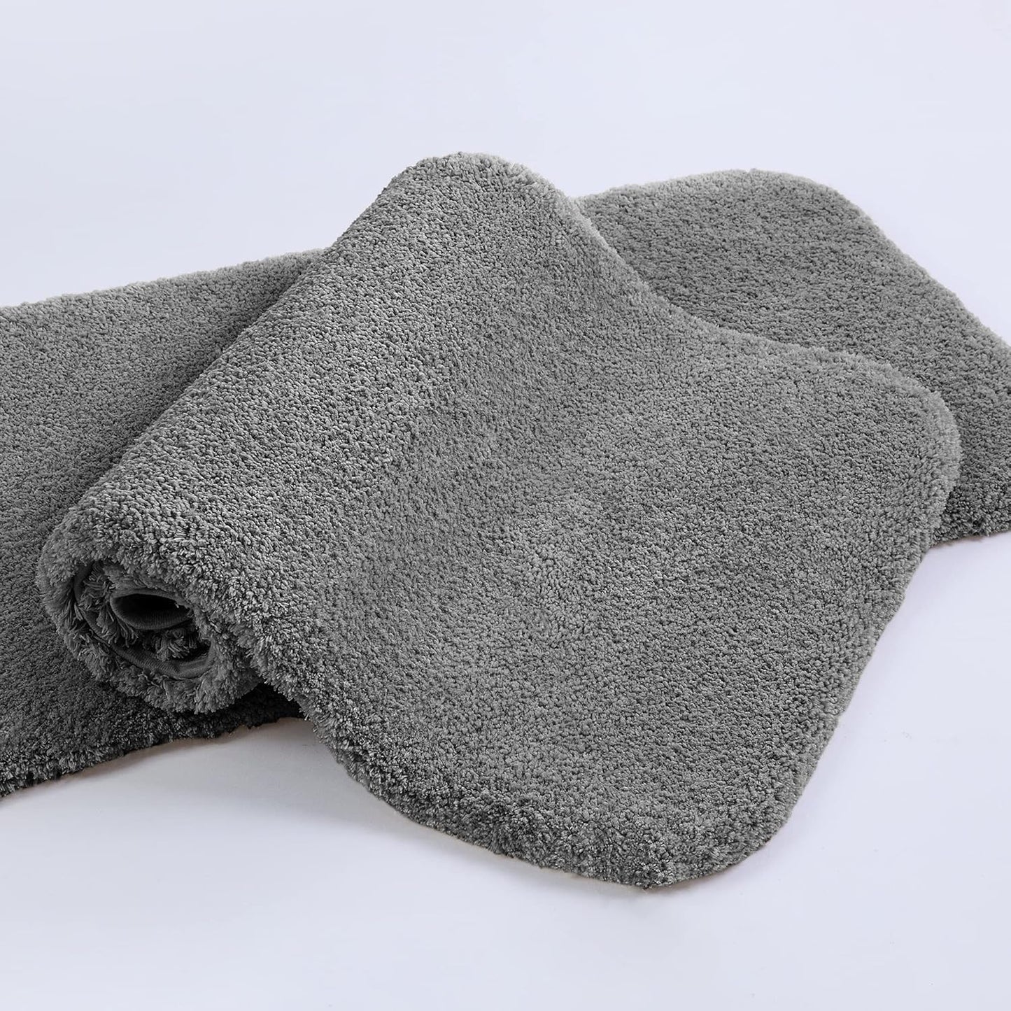 Bathroom Rugs Set 2 Pieces - Bath Rugs Ultra Soft Absorbent Non-Slip Fluffy Thick Microfiber Cozy Bath Mats Set for Tub Shower Bathroom Floors Accessories, 20"x32" & 16"x24" Set of 2 (Beige)