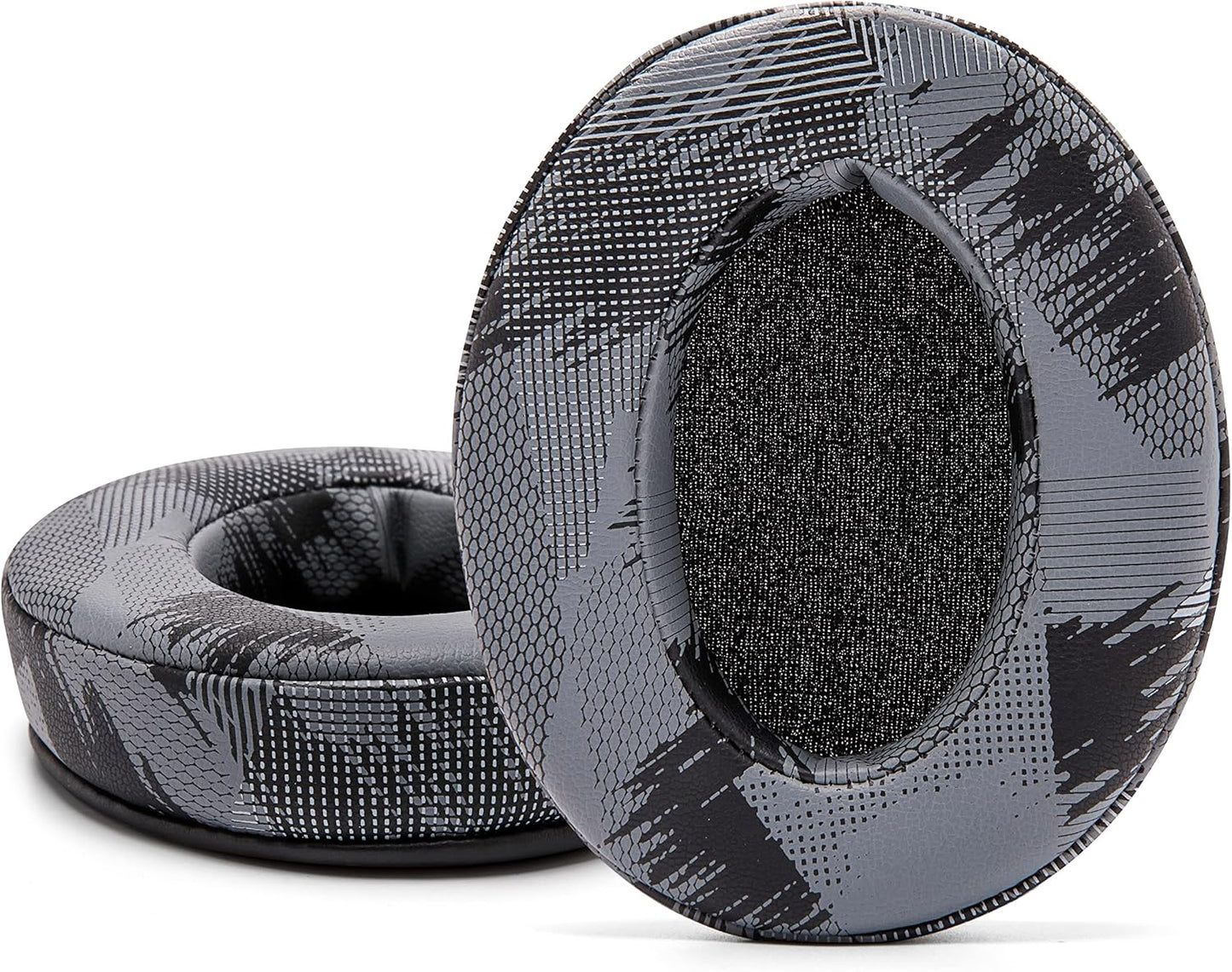 WC PadZ - The Ultimate Upgraded Earpads by Wicked Cushions - Compatible with Audio Technica, HyperX, SteelSeries Arctis & More - Extra Thick - Bigger Opening - Softer Memory Foam | (90s Black)