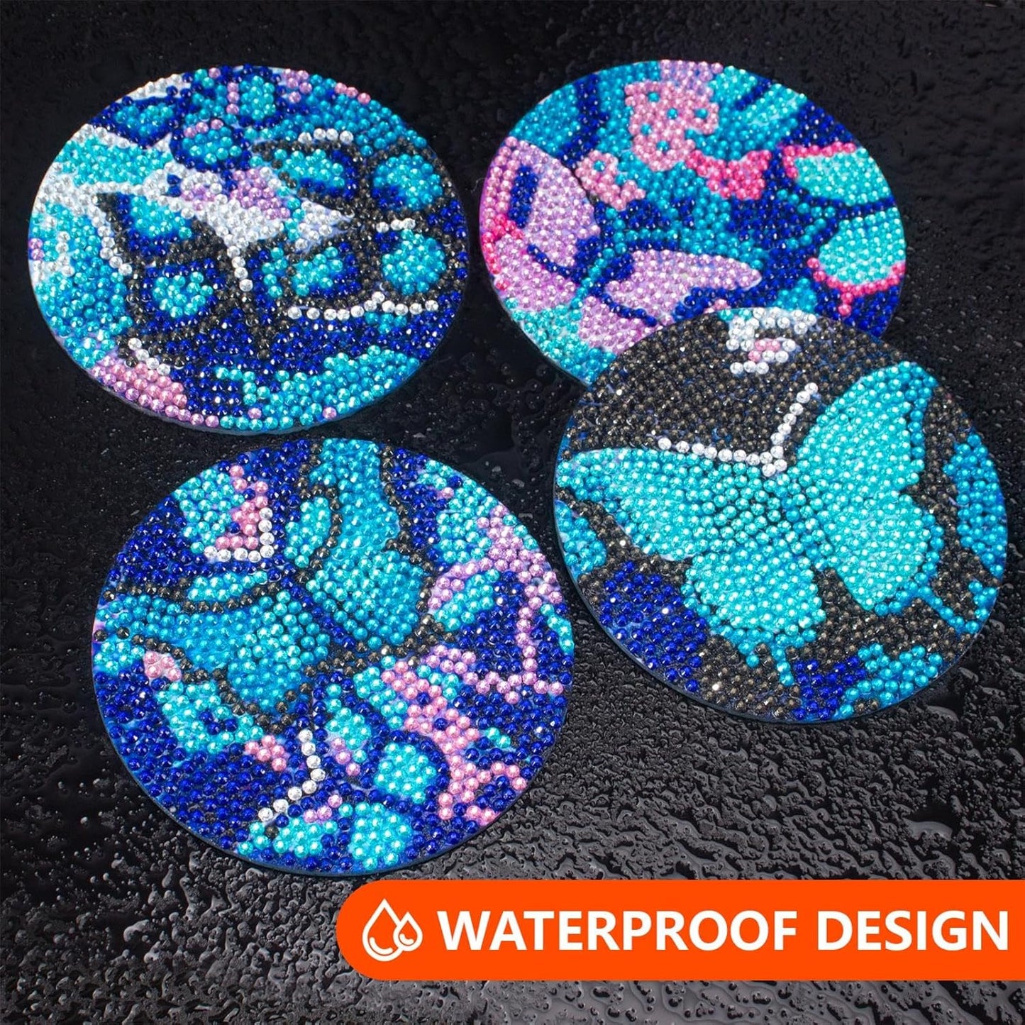 Purilite Select Cat Diamond Art Coasters Kit