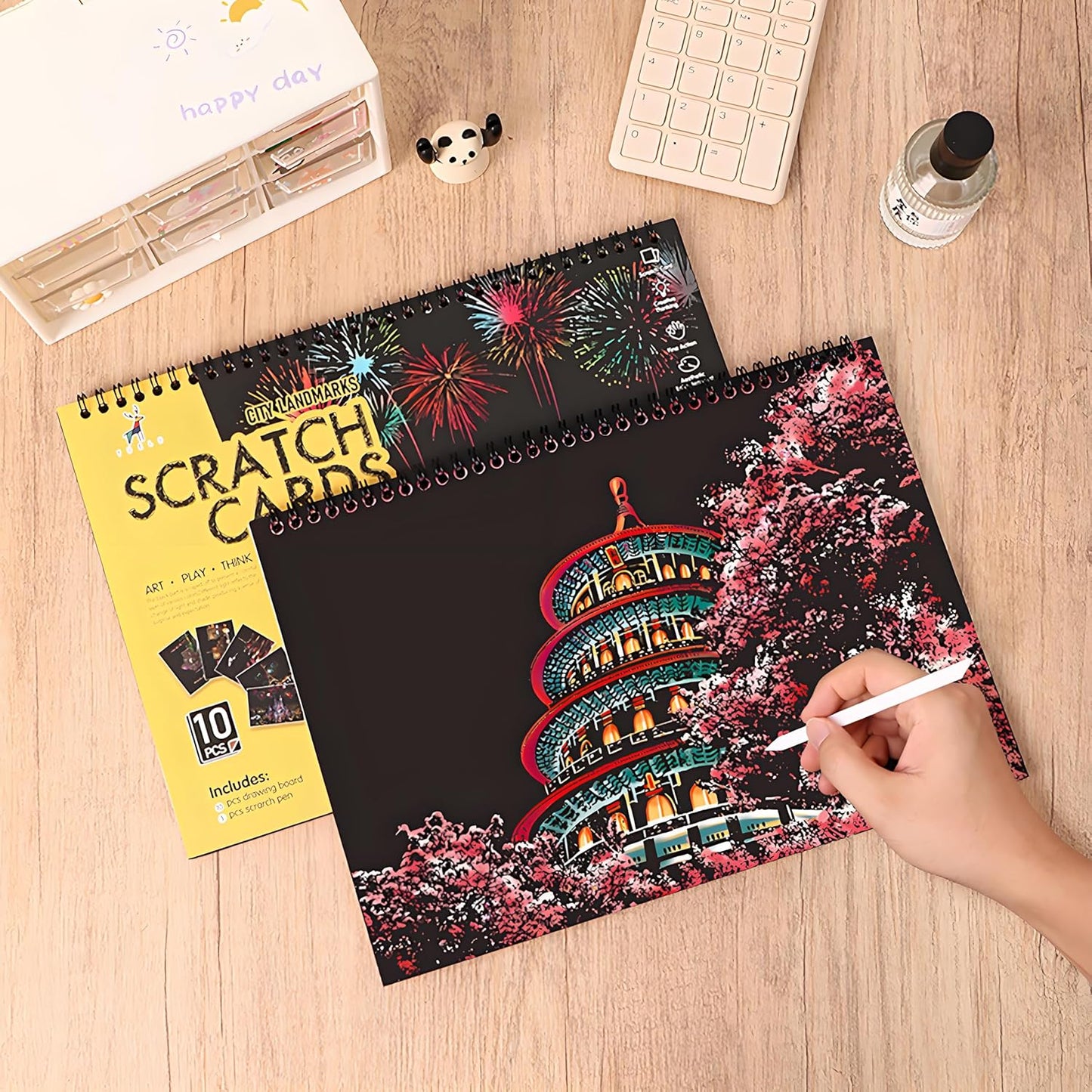 Purilite Select 20 PCS Cityscape Scratch Art Book