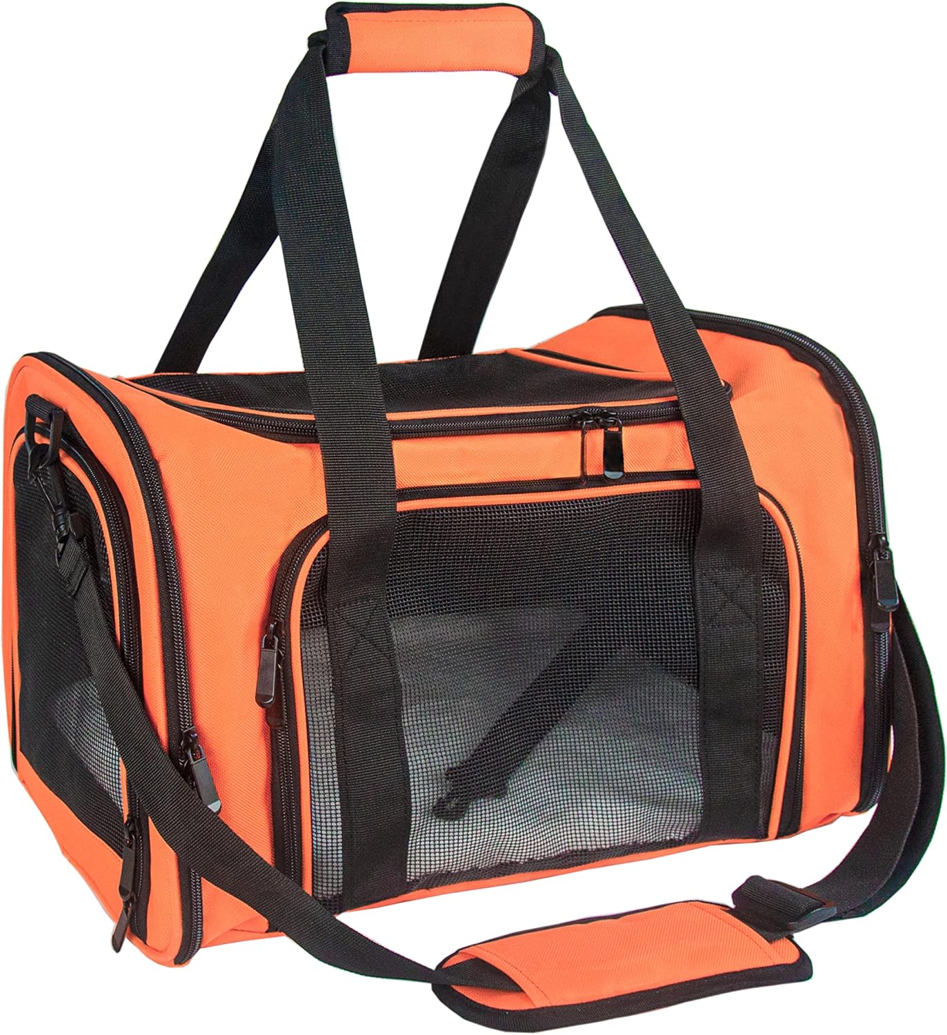NextFri Soft Sided Carrier for Cats Dogs,TSA Airline Approved Collapsible Travel Pet Carrier (Magenta, Medium)