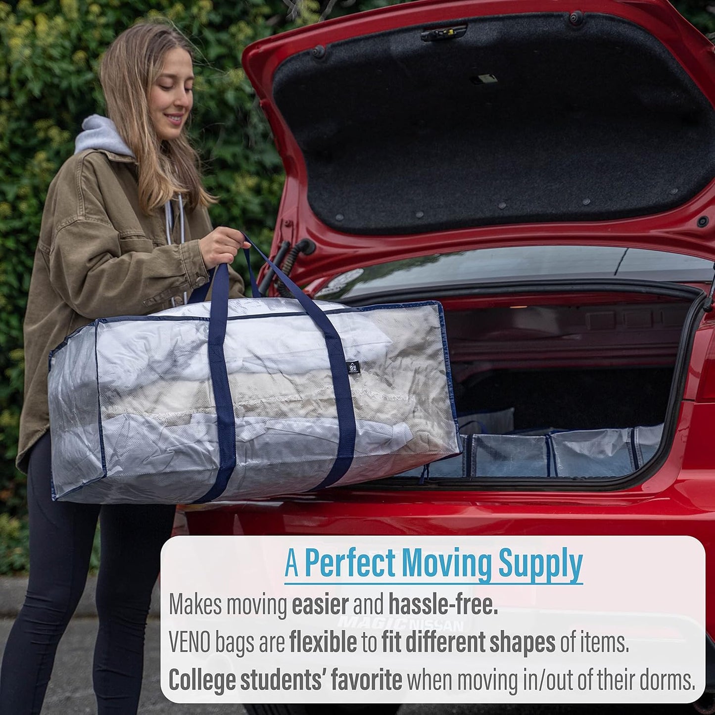 Purilite Select 8 Pack Moving Bags with Lids & Zippers