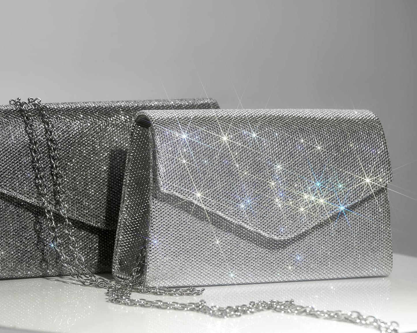 GEGELE Women's Sparkly Evening Bags Glitter Rhinestone Clutch Purse for Party Prom Wedding