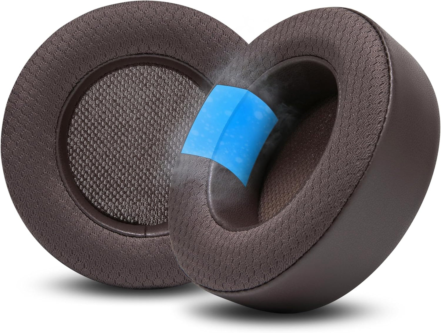 WC Freeze Virtuoso - Hybrid Fabric Cooling Gel Replacement Earpads for Corsair Virtuoso Gaming Headset, Made by Wicked Cushions, Improved Durability, Thickness and Sound Isolation |90s Black