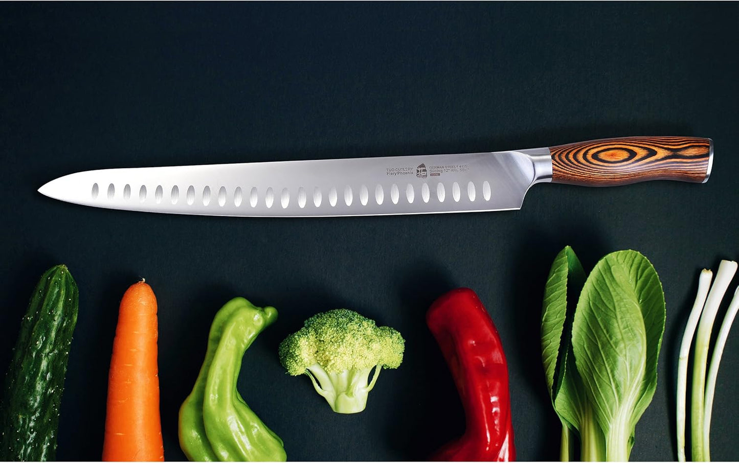 TUO Boning Knife - Razor Sharp Fillet Knife - High Carbon German Stainless Steel Kitchen Cutlery - Pakkawood Handle - Luxurious Gift Box Included - 7 inch - Fiery Phoenix Series