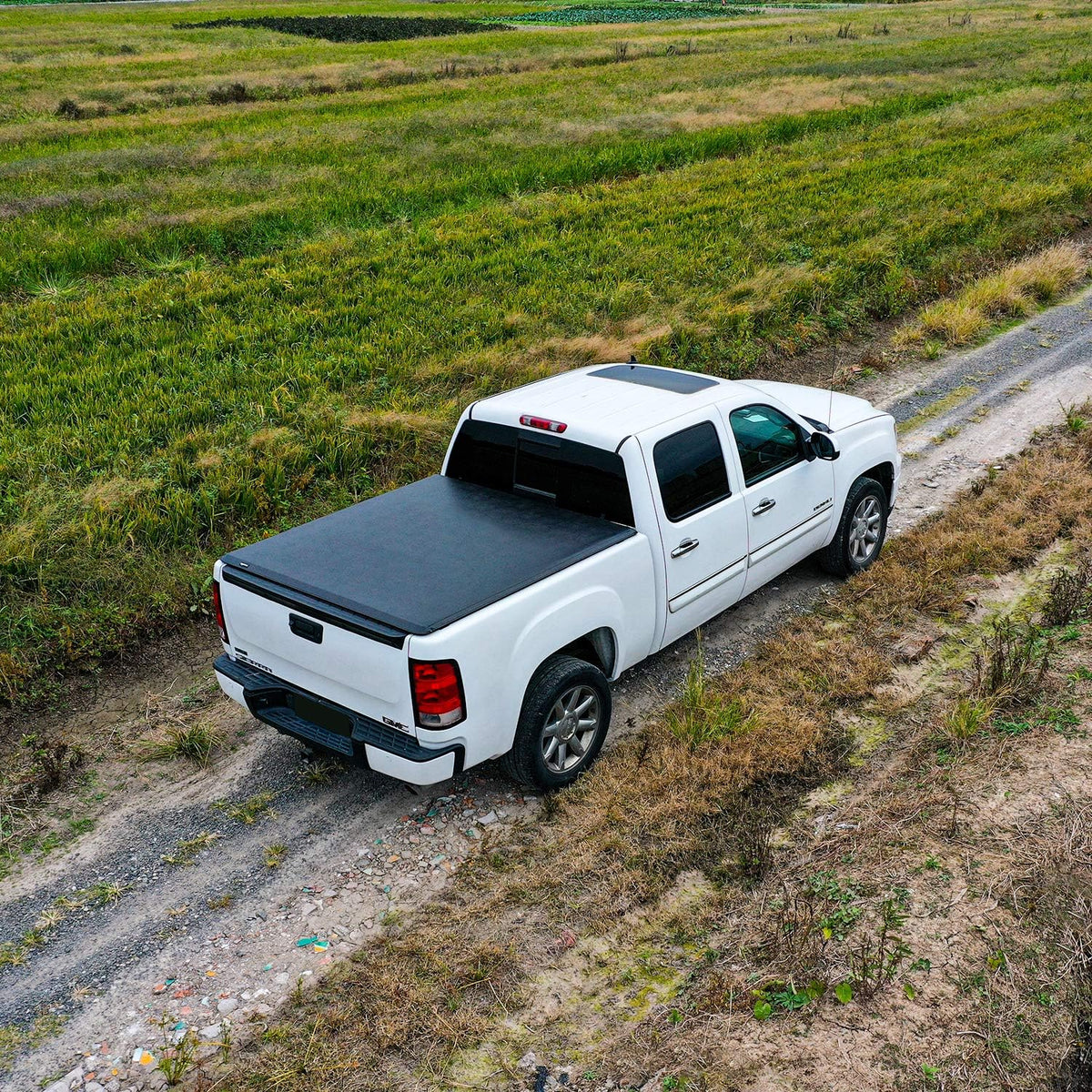 Amazon Basics Soft Roll Up Tonneau Cover for 2014-2019 Chevy Silverado, GMC Sierra 1500, 2015-2018 Silverado Sierra 2500 3500 HD, Fleetside 6.5' Bed