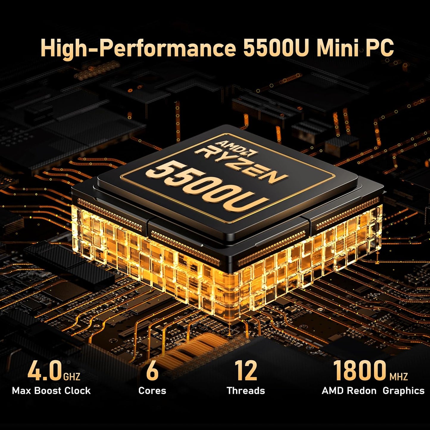 Beelink SER8 Mini PC AMD Ryzen 7 8745HS, 24GB DDR5-5600MHz 1TB PCIe4.0 SSD, AMD Radeon 780M Graphics 12core 2600MHz Gaming PC, USB4.0/ Triple Display/ WiFi6/ BT5.2/2.5Gbps LAN Mini Computer/W-11 Pro
