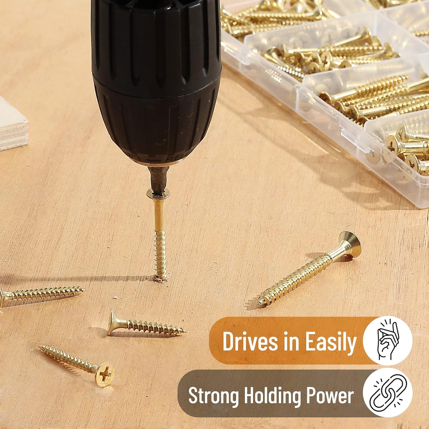 Mr. Pen Wood Screws Assortment Kit, 152 Pcs, Phillips Tips, Wood Screws, Screws, Assorted Screws, Screws Set, Flat Head Screws, Assorted Wood Screws, Screws Assortment, Screw Set Assortment