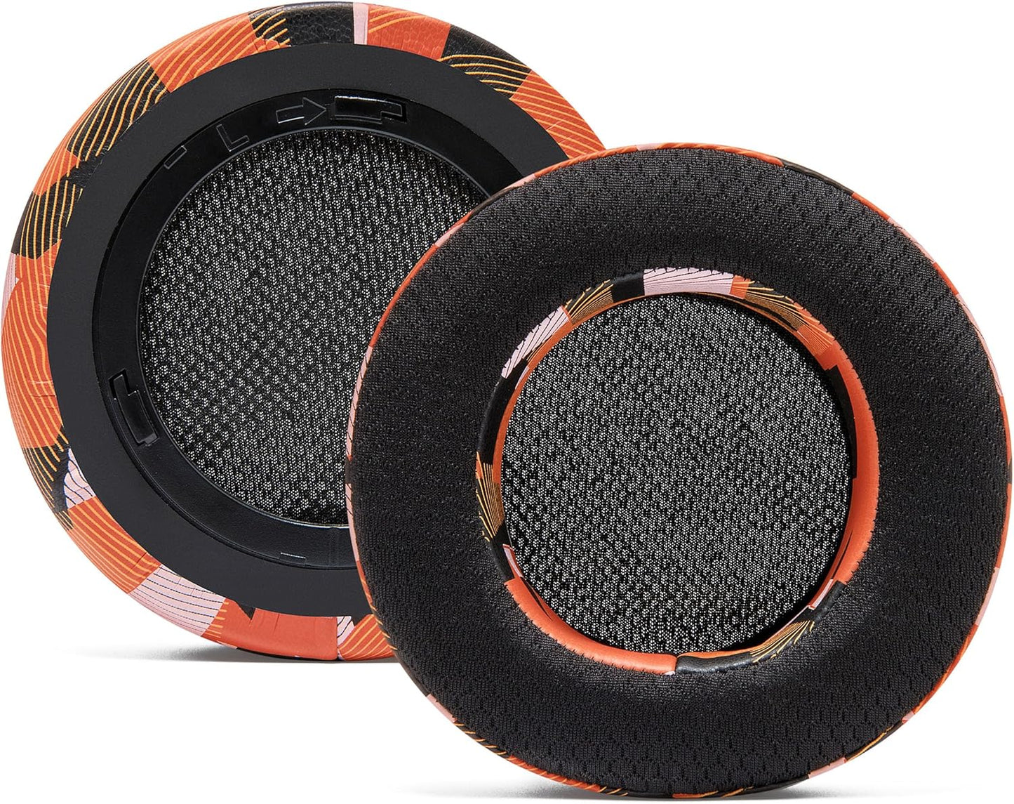 WC Freeze Virtuoso - Hybrid Fabric Cooling Gel Replacement Earpads for Corsair Virtuoso Gaming Headset, Made by Wicked Cushions, Improved Durability, Thickness and Sound Isolation |90s Black