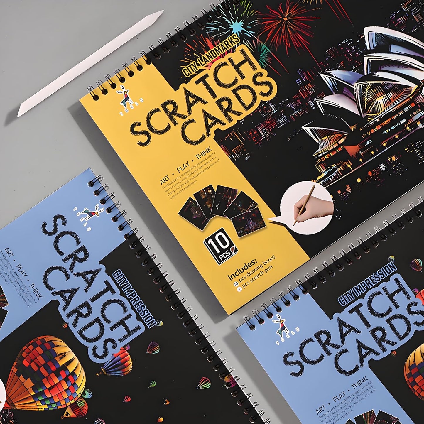 Purilite Select 20 PCS Cityscape Scratch Art Book