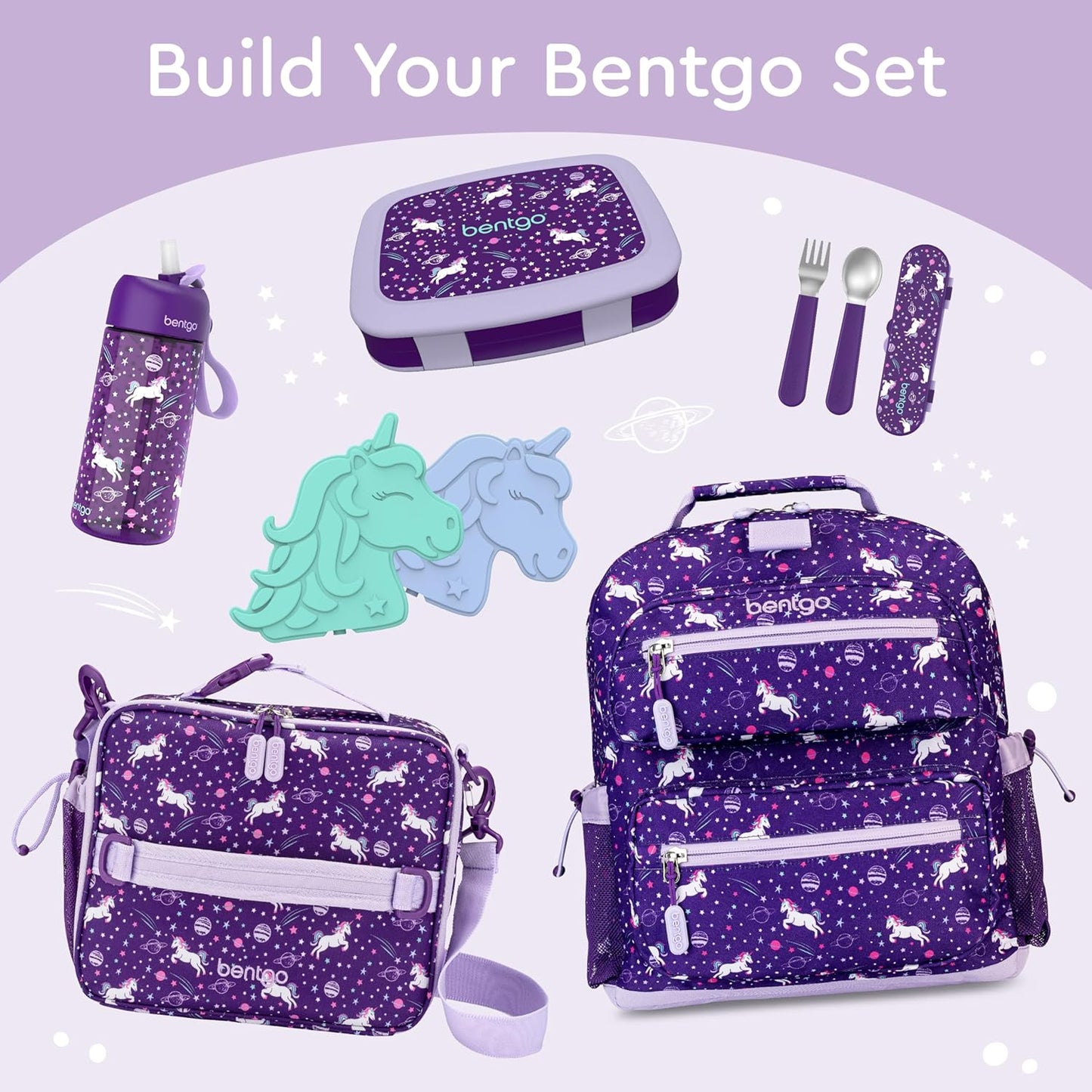 Bentgo Kids Prints Leak-Proof, 5-Compartment Bento-Style Kids Lunch Box - Ideal Portion Sizes for Ages 3 to 7 - BPA-Free, Dishwasher Safe, Food-Safe Materials - 2021 Collection (Llamas)