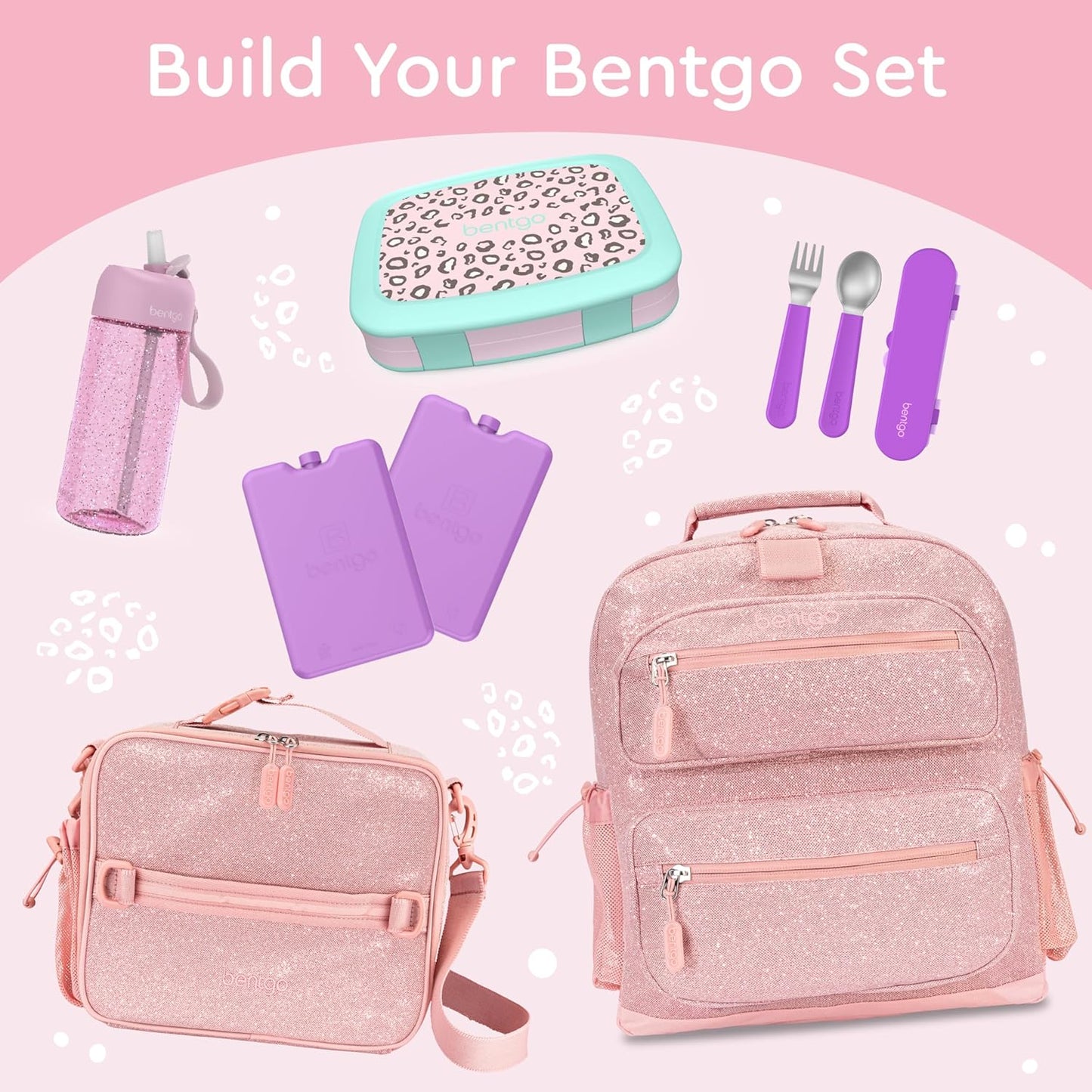 Bentgo Kids Prints Leak-Proof, 5-Compartment Bento-Style Kids Lunch Box - Ideal Portion Sizes for Ages 3-7, Durable, Drop-Proof, Dishwasher Safe, & Made with BPA-Free Materials (Green Rainbow)