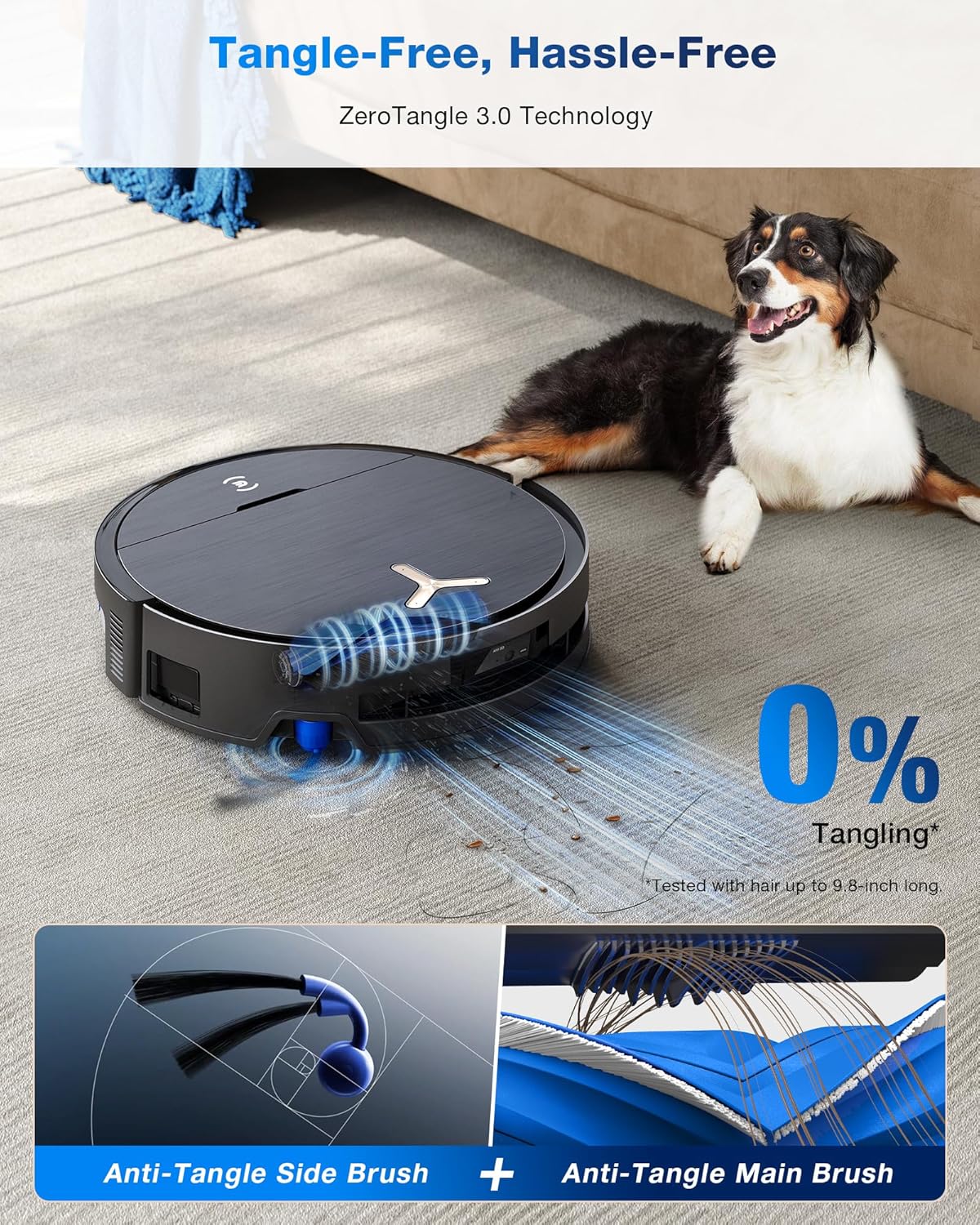 ECOVACS DEEBOT X9 PRO OMNI Robot Vacuum and Mop, BLAST™ 16,600Pa Suction, OZMO ROLLER Instant Self-Washing Mopping, ZeroTangle™ 3.0, Triple Lift System, AI Smart Navigation, Hands-Free OMNI Station