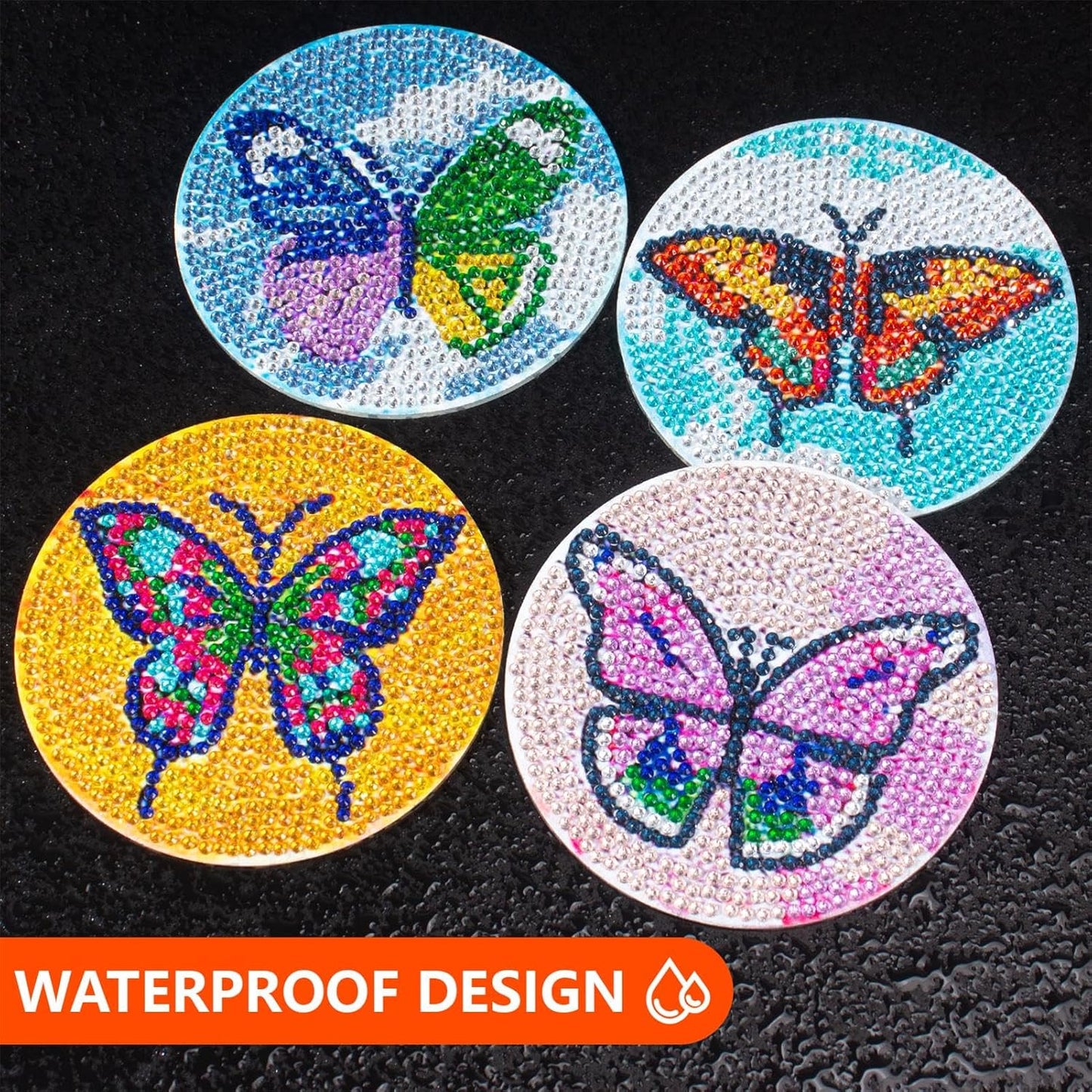 Purilite Select Cat Diamond Art Coasters Kit