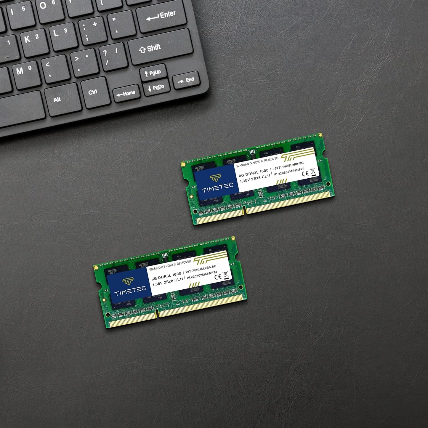 Timetec 16GB KIT(2x8GB) DDR3L / DDR3 1600MHz PC3L-12800 / PC3-12800 Non-ECC Unbuffered 1.35V / 1.5V CL11 2Rx8 Dual Rank 204 Pin SODIMM Laptop Notebook PC Computer Memory RAM Module Upgrade