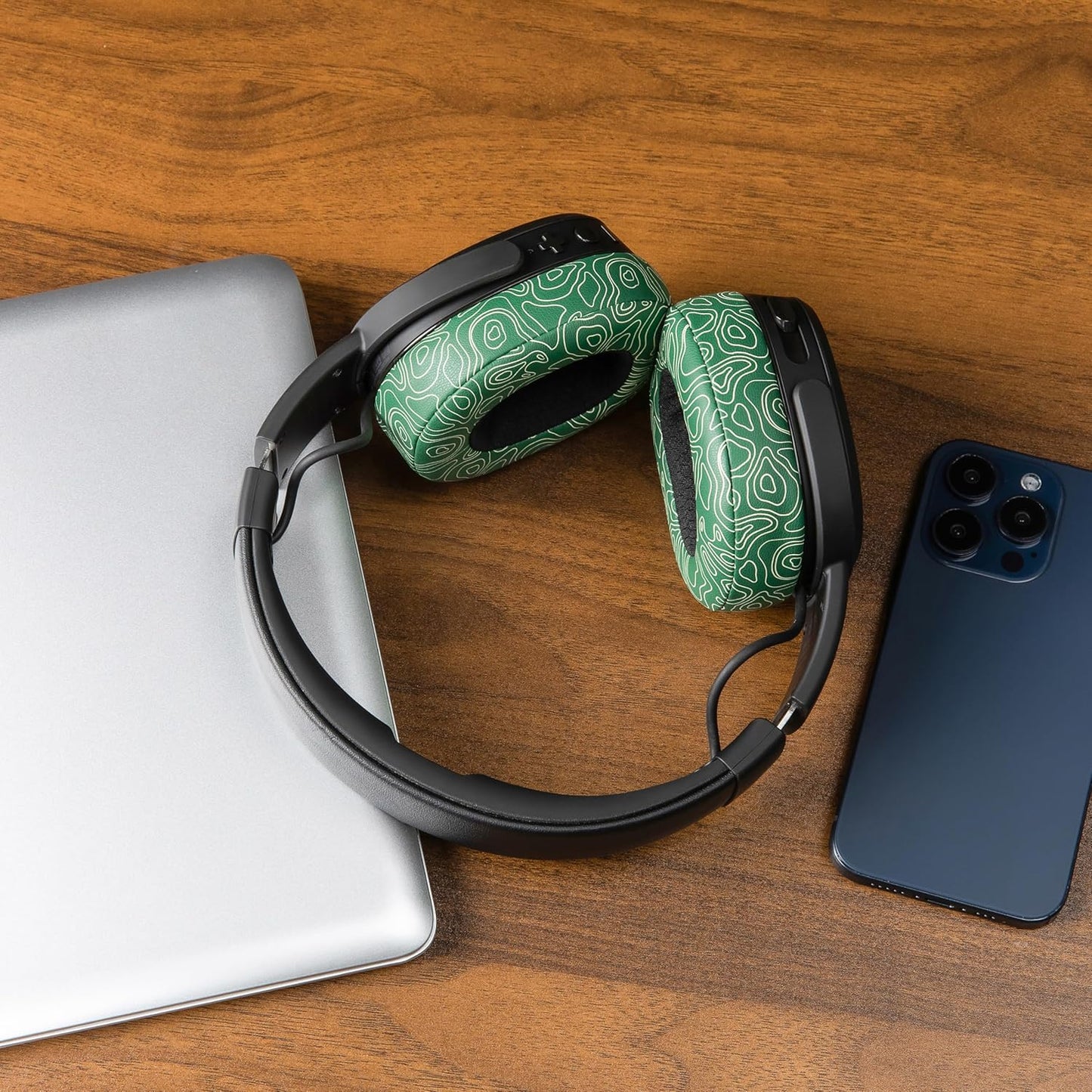 WC Replacement Earpad Cushions for Skullcandy Hesh 3 & Crusher Over-Ear Headphones Made by Wicked Cushions | Improved Durability and Thickness for Improved Comfort and Noise Isolation | 90's Black