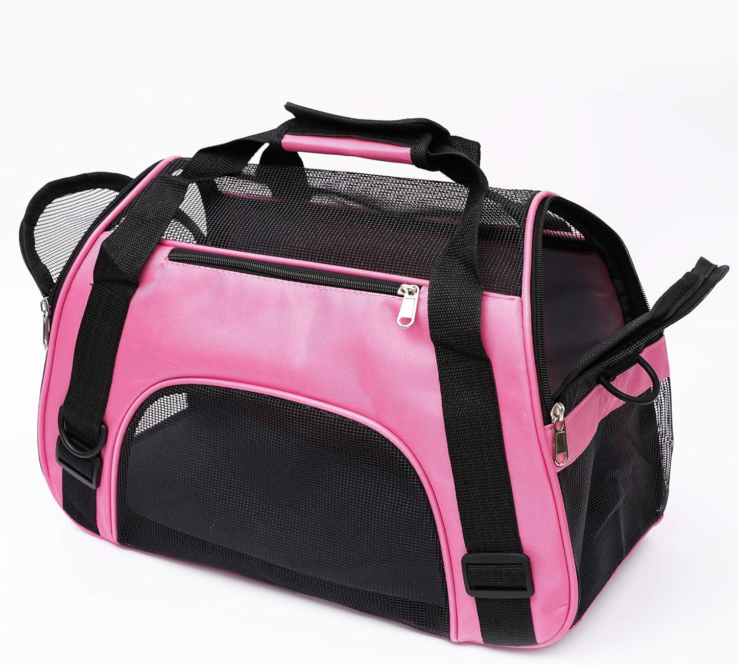 MuchL Cat Carrier for Small Cats Dogs Soft-Sided Pet Carrier for Cats Puppies Small Pets Airline Approved Lightweight Comfortable Travel Cat Dog Carrier (Small, Pink)