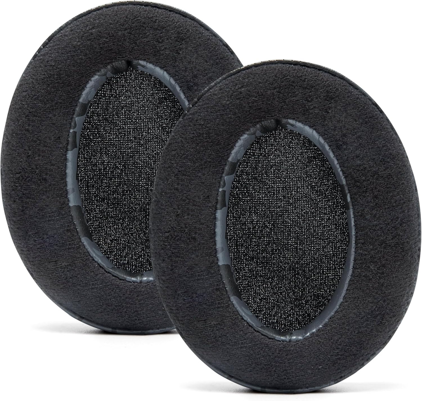 WC PadZ Velour - The Ultimate Upgraded Earpads by Wicked Cushions - Compatible With Audio Technica, HyperX, SteelSeries Arctis & More - Extra Thick - Bigger Opening - Softer Memory Foam | Black Floral
