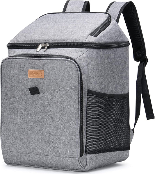 Lifewit 26L 34-Can Insulated Cooler Backpack Cool Bag, Large Picnic Bag Leakproof Portable Fridge Soft Food Cooler Box for Men Women for Outdoor/Picnic/Beach/BBQ/Camping/Travel/Family