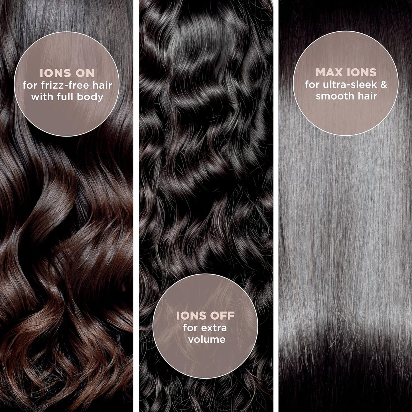 InfinitiPRO by Conair 750C Frizz Free Pro Dryer, 3 Heat/2 Speed Settings, Includes Diffuser and 2 Contentrators, Rose Gold, Hair Dryer