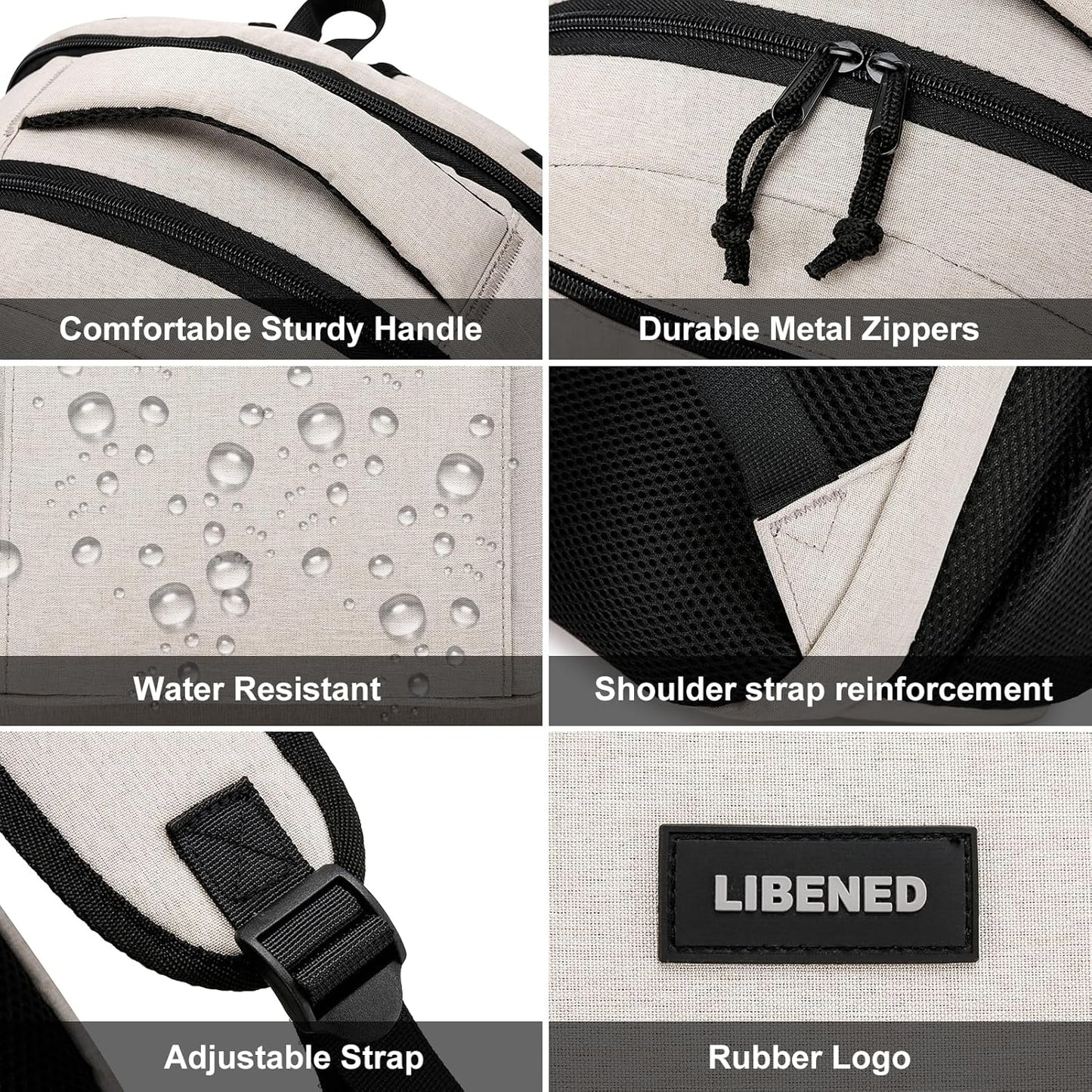 School backpack for Teen Boys, Backpack for Men,15.6 inch Laptop Backpack with USB Charging Port, Large Computer Bookbag with Compartments, Ergonomic Straps, Black