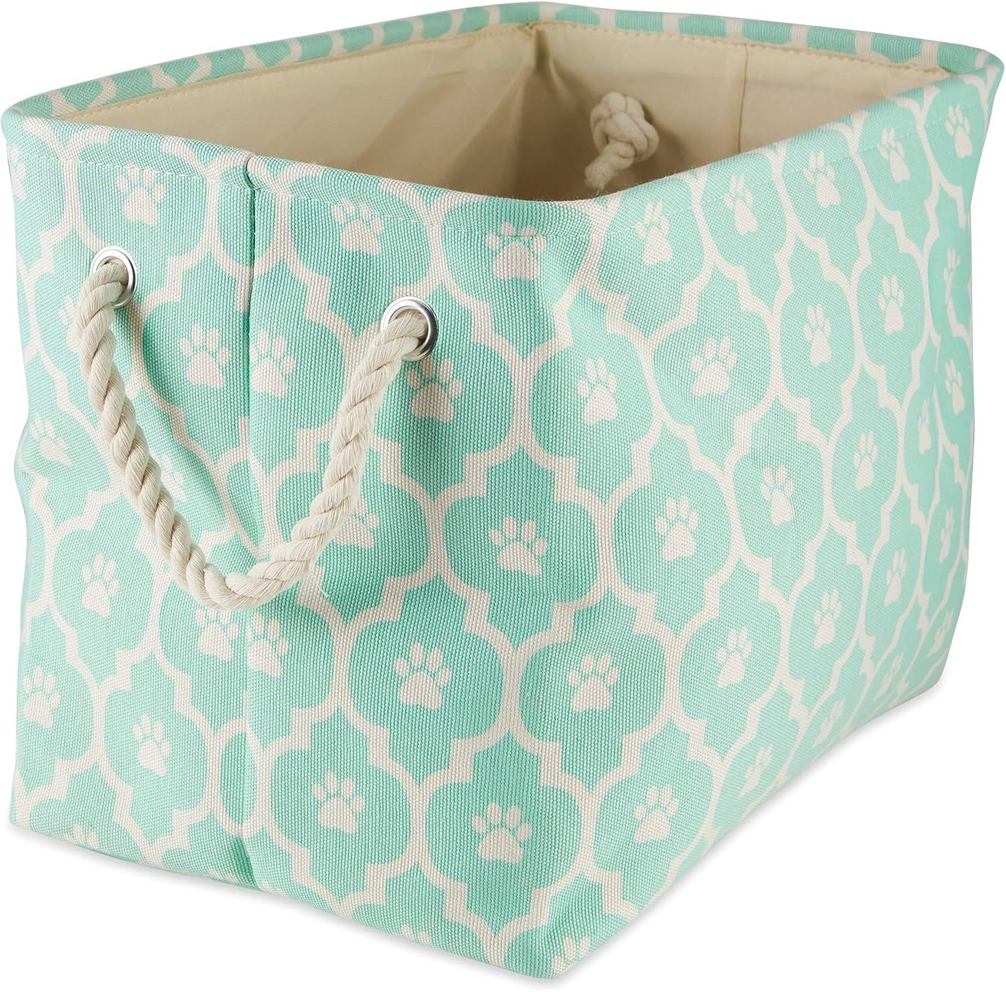 DII Bone Dry RoundSmall Pet Toy and Accessory Storage Bin, 12"(Dia) x9(H), Collapsible Organizer Storage Basket for Home Decor, Pet Toy, Blankets, Leashes and Food-Gray Stripes