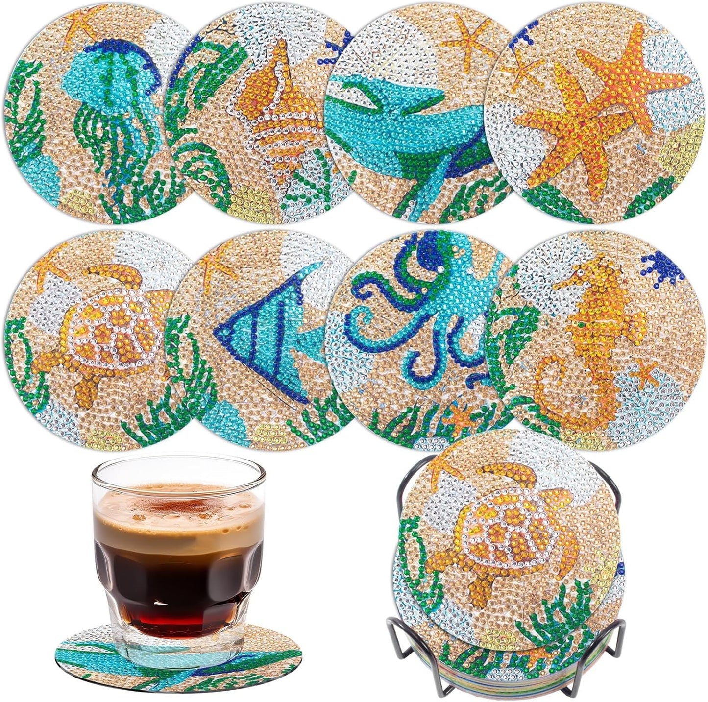 Purilite Select Cat Diamond Art Coasters Kit