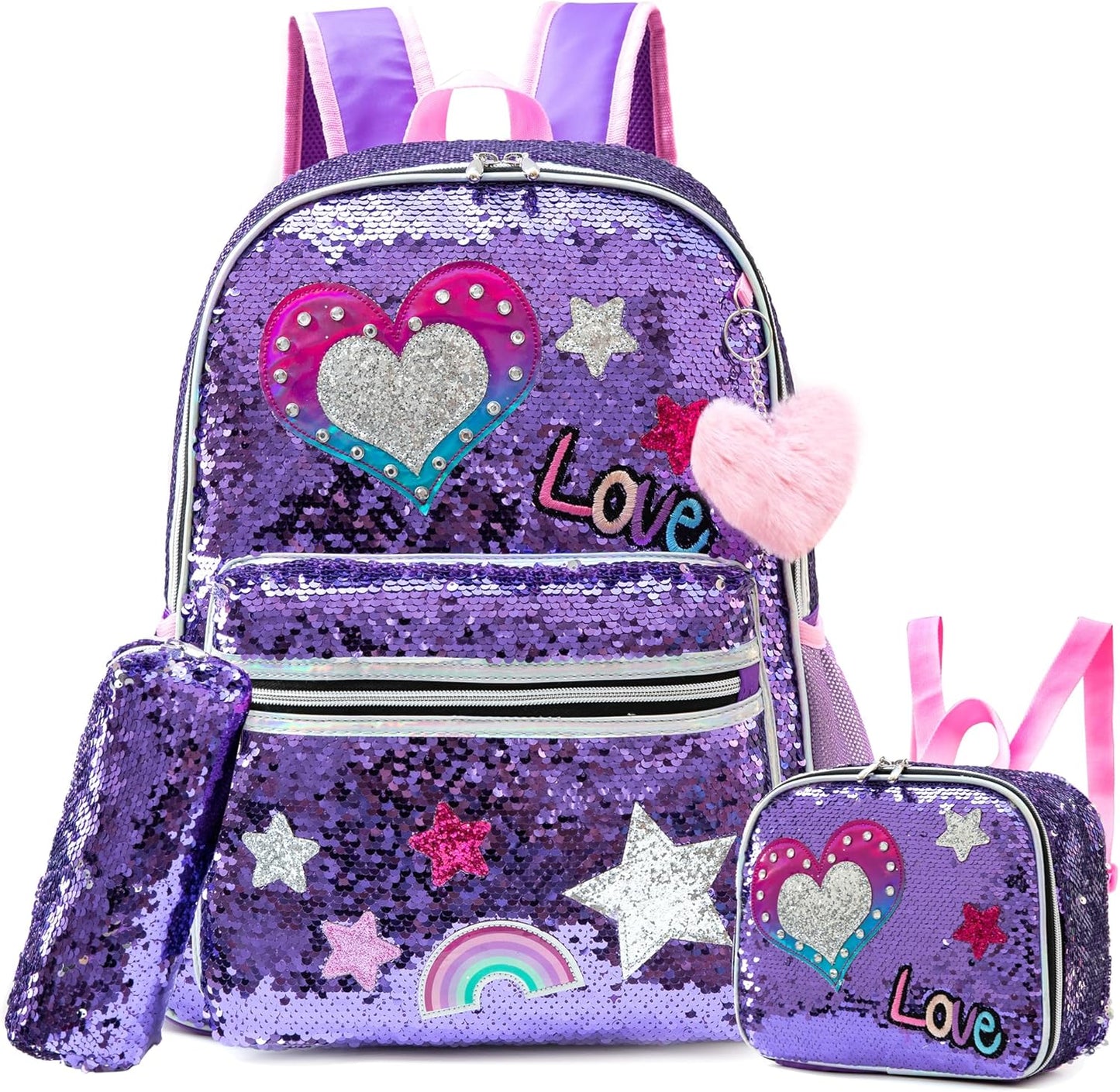 Cute Backpack for Girls School Backpacks with Lunch Box for Elementary