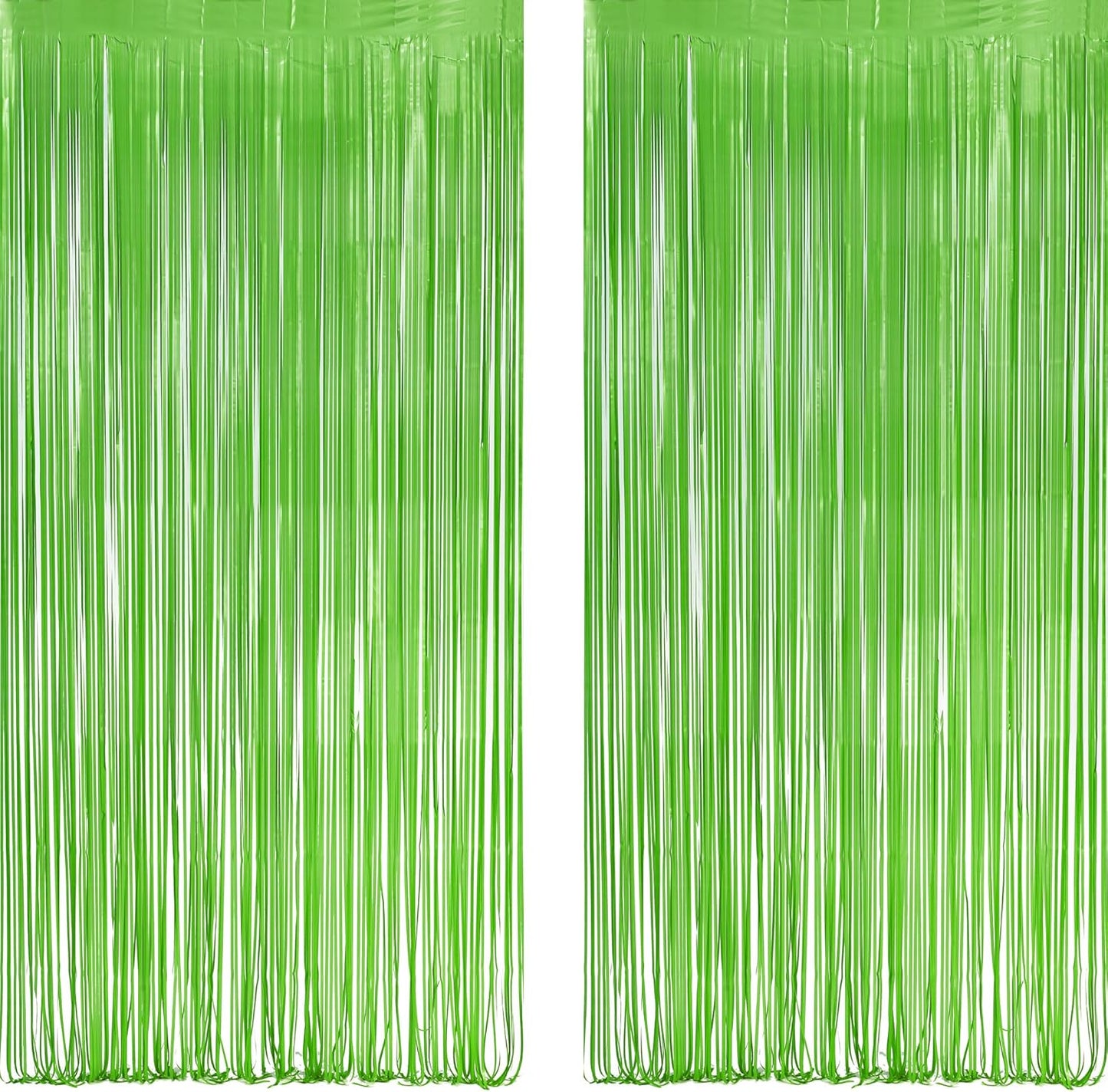 GREATRIL Iridescent Party Tinsel Fringe Backdrop Decorations - Holographic Foil Streamers Curtain for Mermaid/Under The Sea/Frozen/Ocean/Disco/Birthday Themed 3.2ft x 6.5ft - 2 PCS