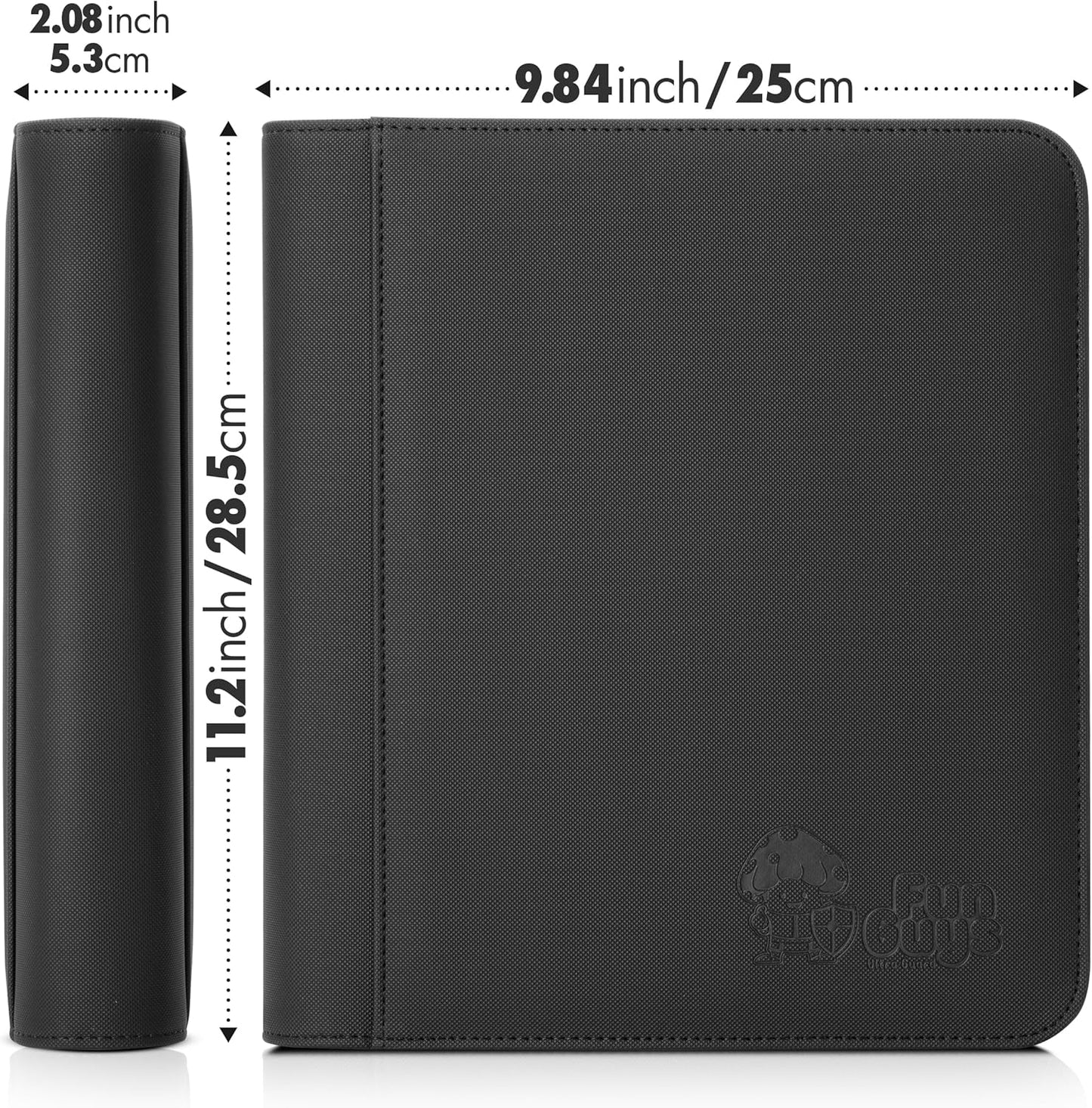 FunGuys Toploader Binder, Trading Card Binder Storage,128 4 Pocket Top Loader Pokemon Binder, Card Collection Yugioh Cards, MTG, TCG, Folders for Trading Cards
