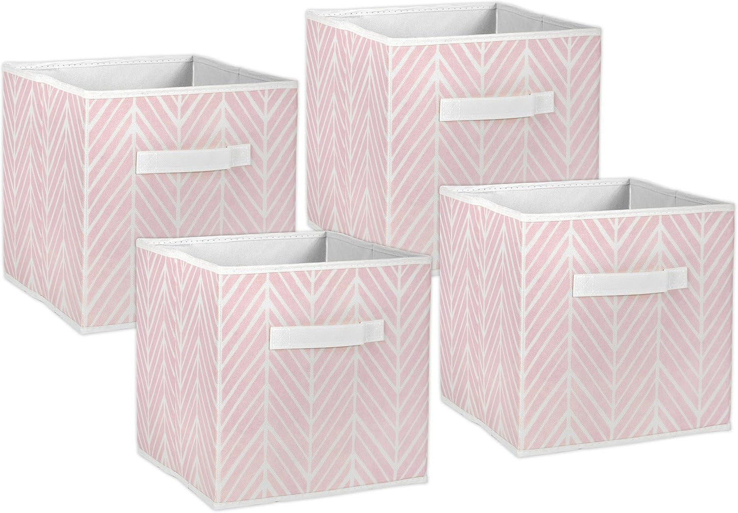 DII Foldable Fabric Storage Containers for Nurseries, Offices, Closets, Home Decor, Cube Organizers & Everyday Storage Needs, (Large - 11 x 11 x 11) Scroll Nautical Blue - Set of 2