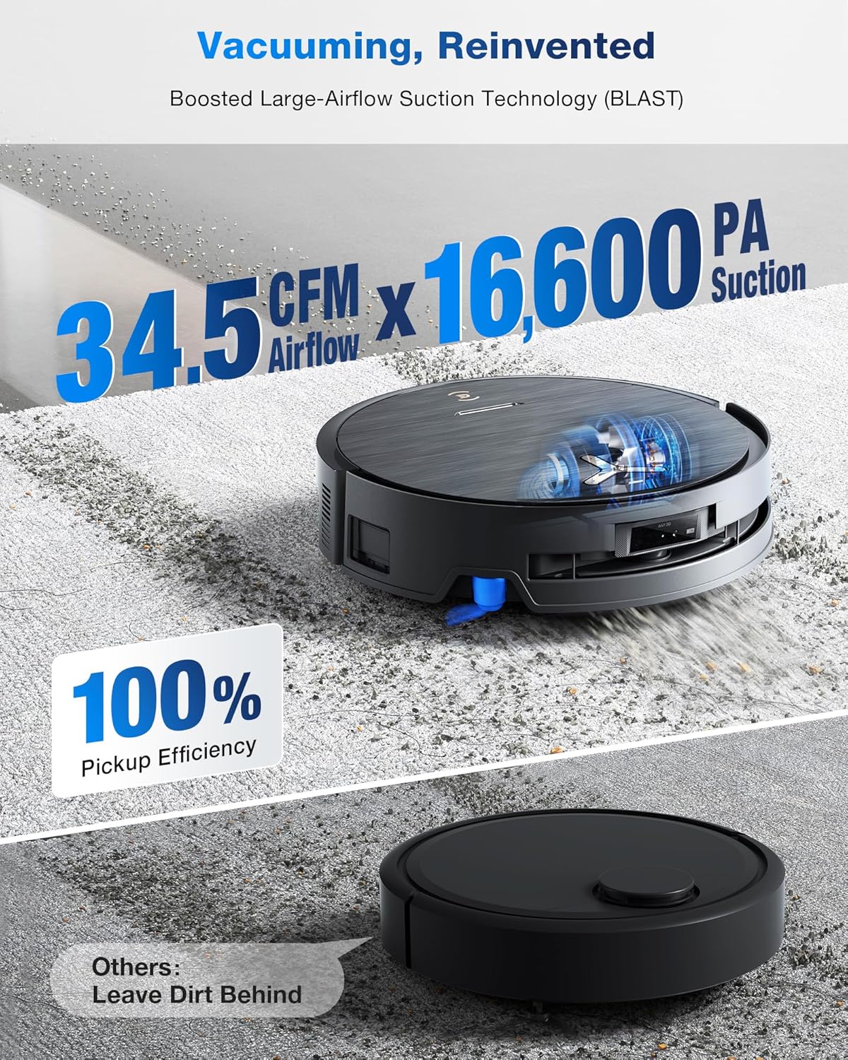 ECOVACS DEEBOT X9 PRO OMNI Robot Vacuum and Mop, BLAST™ 16,600Pa Suction, OZMO ROLLER Instant Self-Washing Mopping, ZeroTangle™ 3.0, Triple Lift System, AI Smart Navigation, Hands-Free OMNI Station