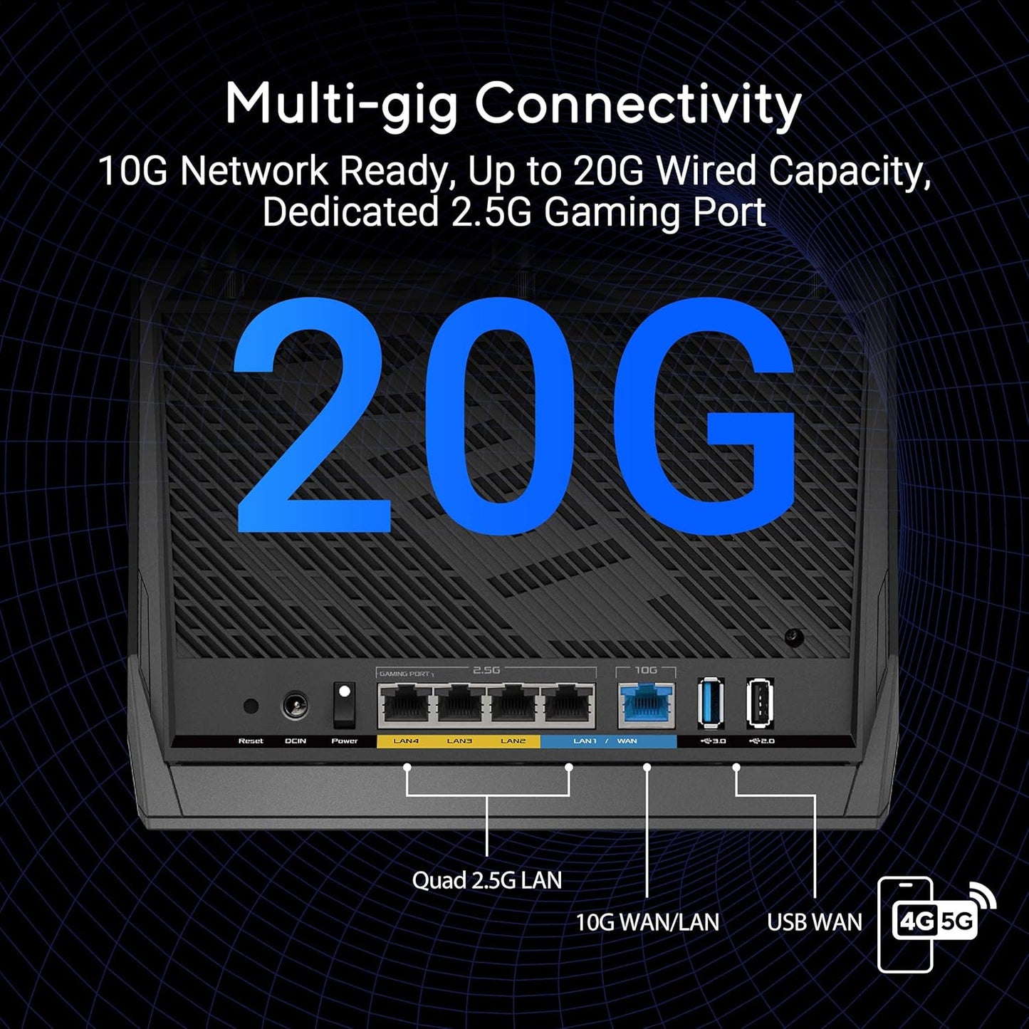 ASUS RT-BE86U BE6800 Dual-Band WiFi 7 Router, Supports 4096-QAM, MLO, AI WAN Detection, AiMesh, Subscription-Free Network Security, and Comprehensive VPN Features, Guest Network Pro, Gaming